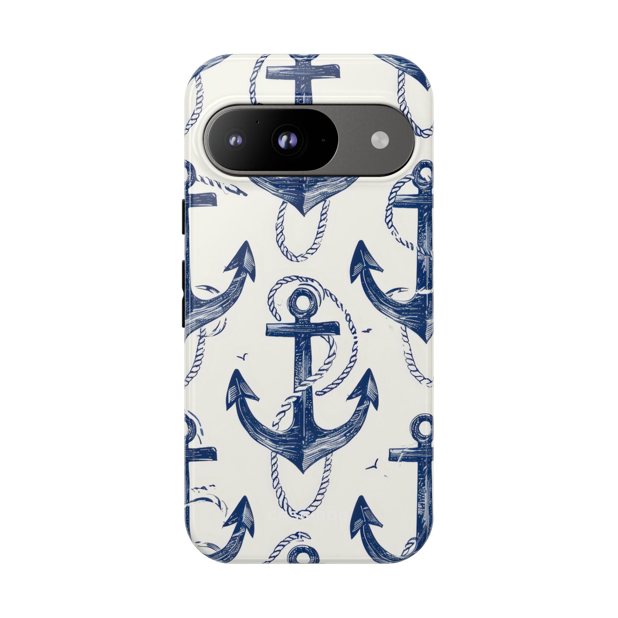 Navy Anchor Loop Google Pixel 9 Case - Tough