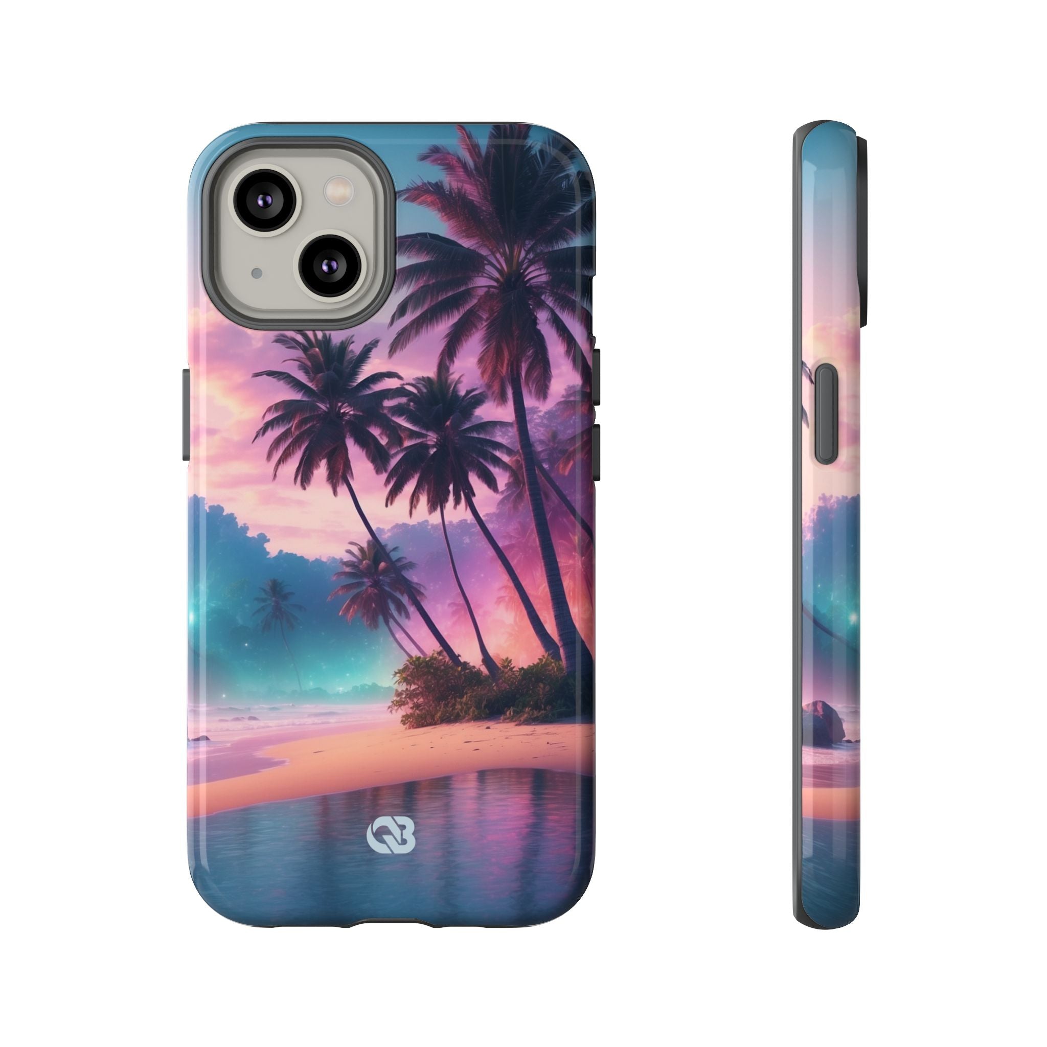 Neon Shore Palms · Tough Phone Case for iPhone