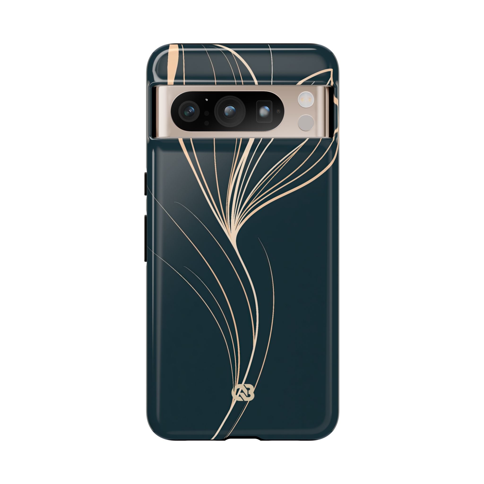 Teal Tough Phone Case for Google Pixel - Sandstone Silk Flora