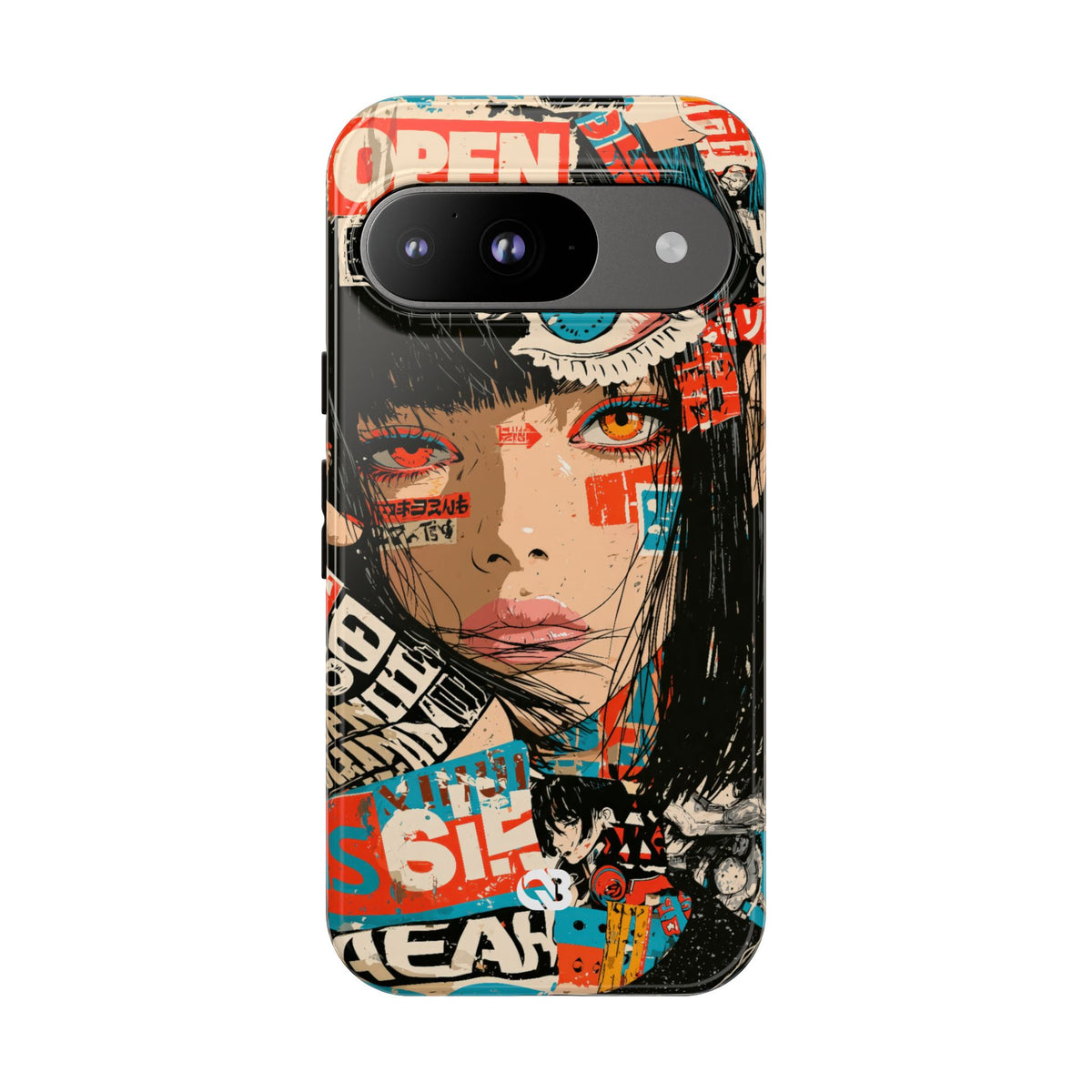 Shibuya Street Collage · Tough Phone Case for Pixel · Red