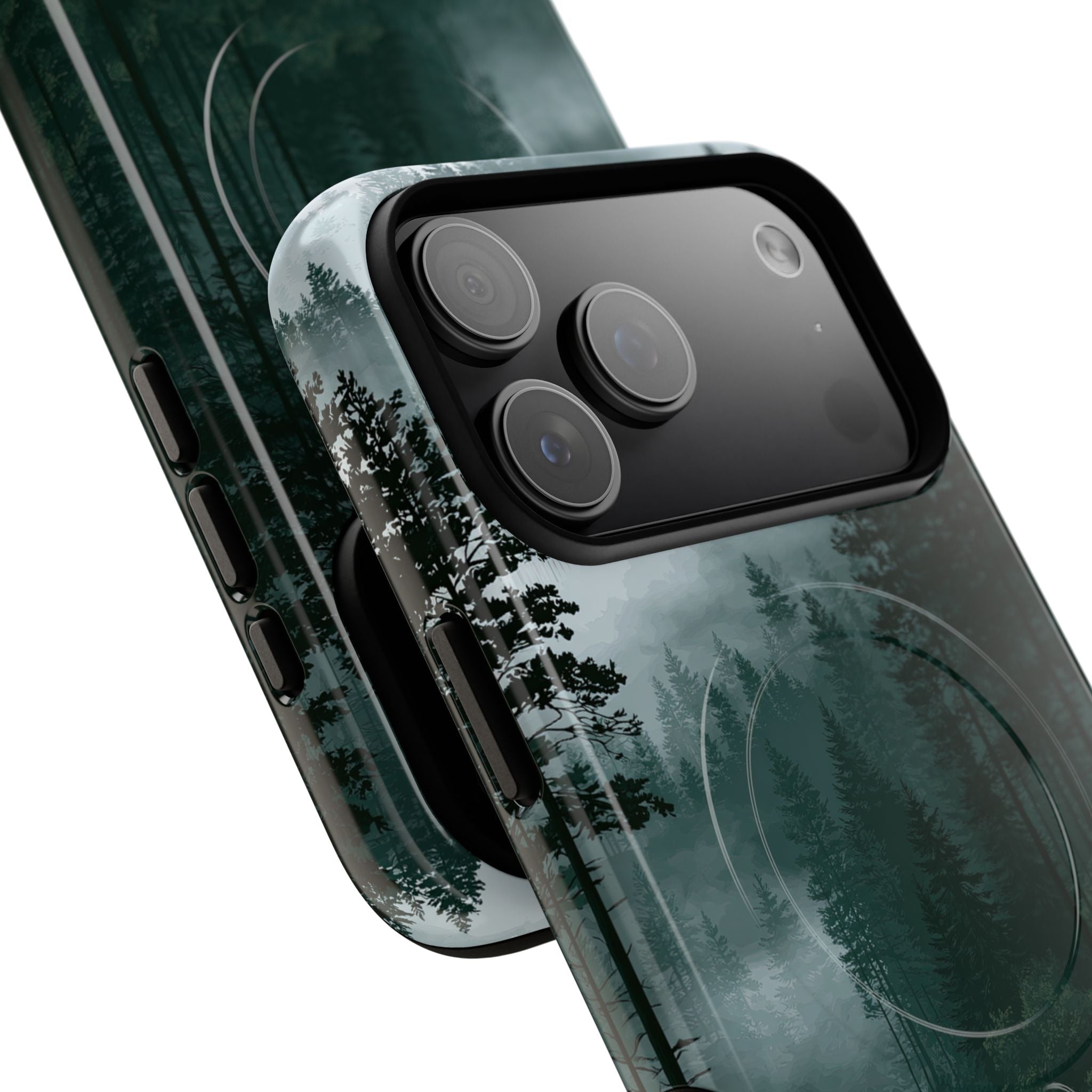 Green Tough 2.0 Magsafe Phone Case for iPhone - Misty Evergreen Mirror