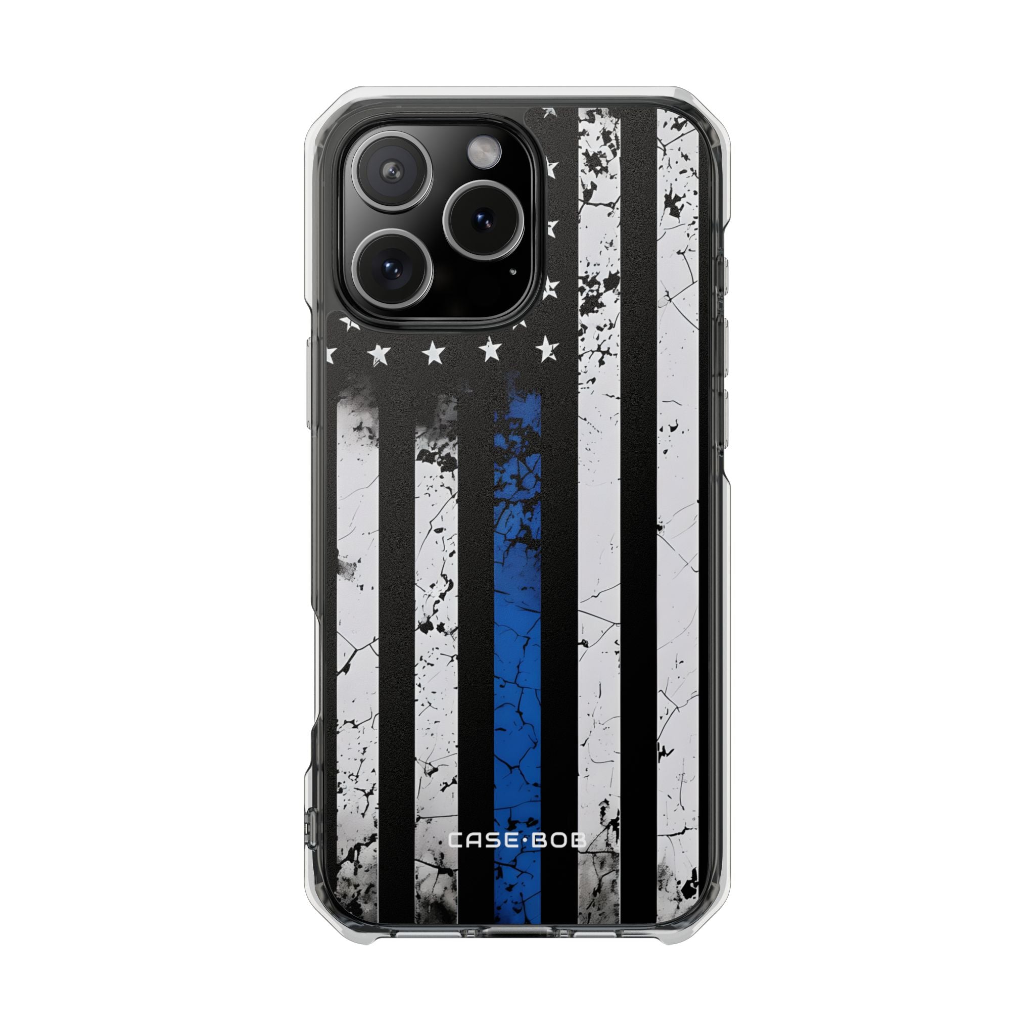 Blau gestreifte Flagge iPhone 16 Pro Max Case - Impact