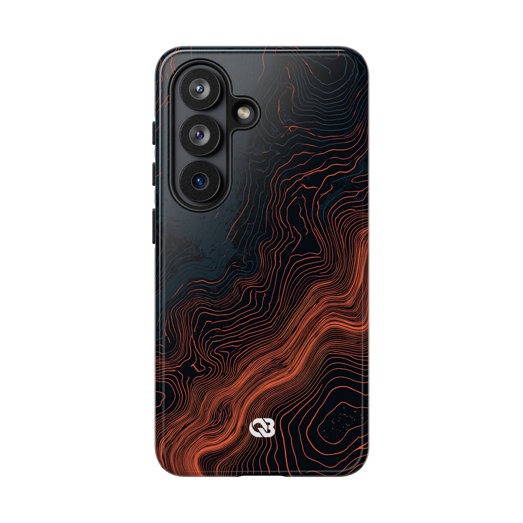 Black Tough Phone Case for Samsung - Volcanic Basalt Map