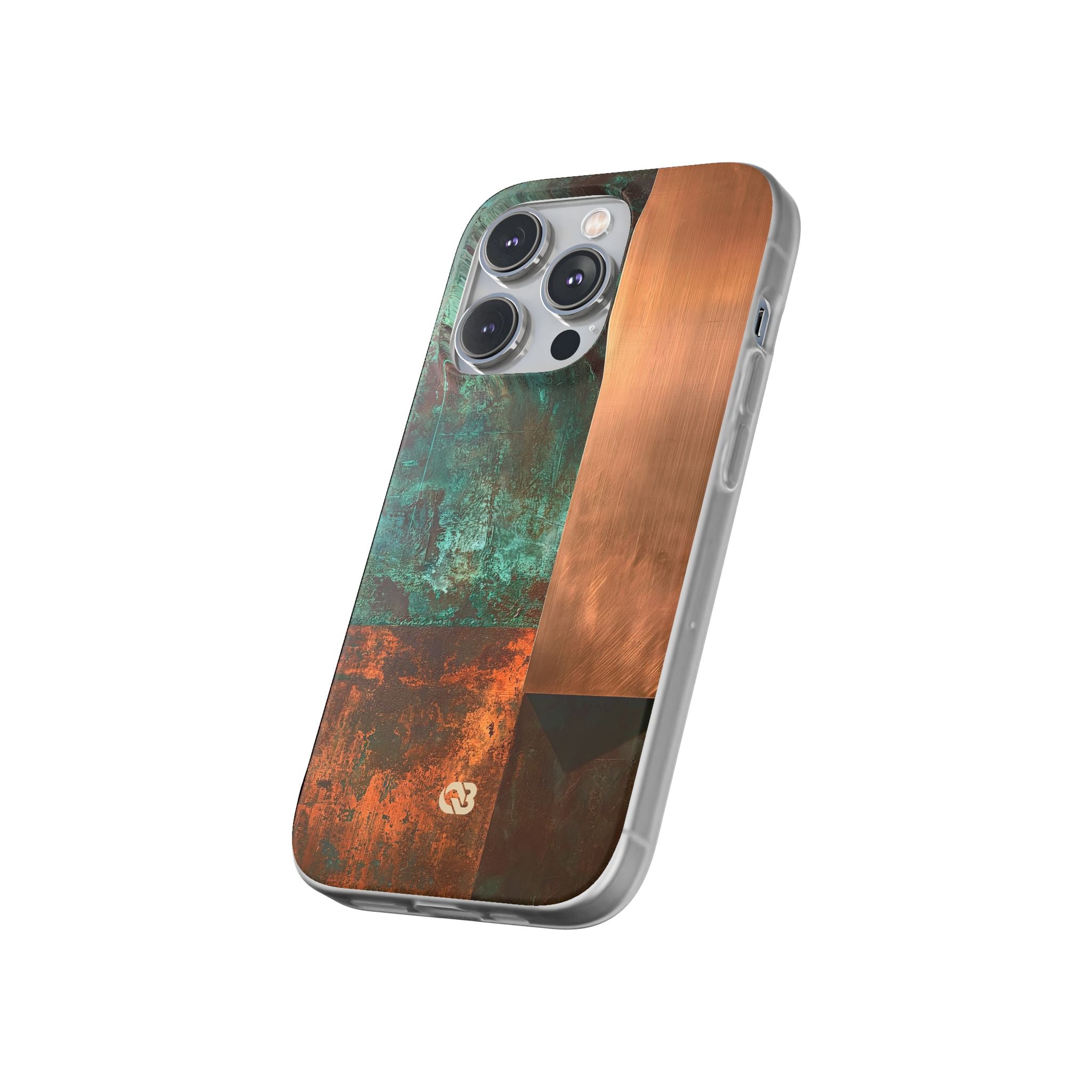 Teal Lite Phone Case for iPhone - Verdigris Copper Slab