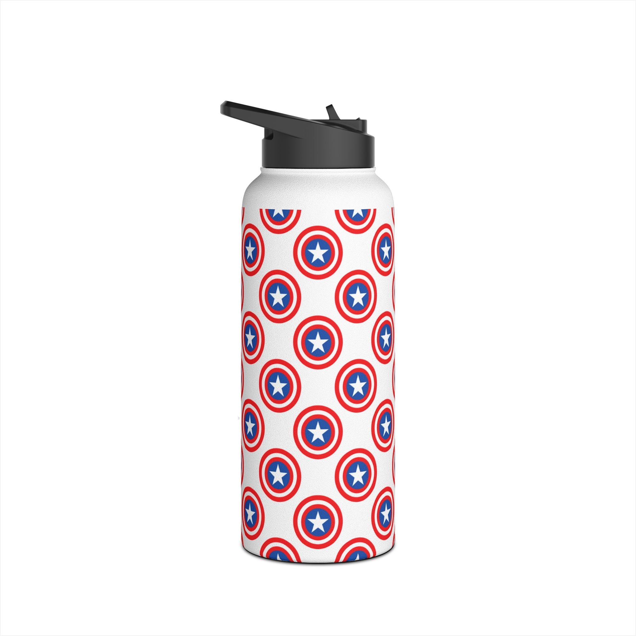 Star Shield Pattern - Stainless Steel Water Bottle