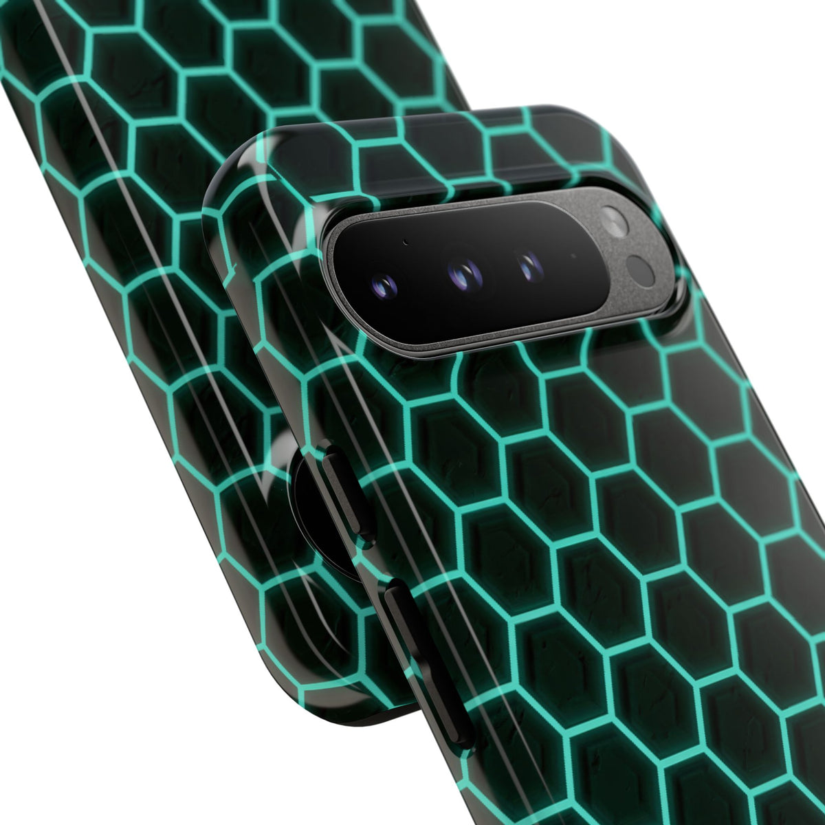 Neon Hex Spectrum · Tough Phone Case for Pixel · Teal
