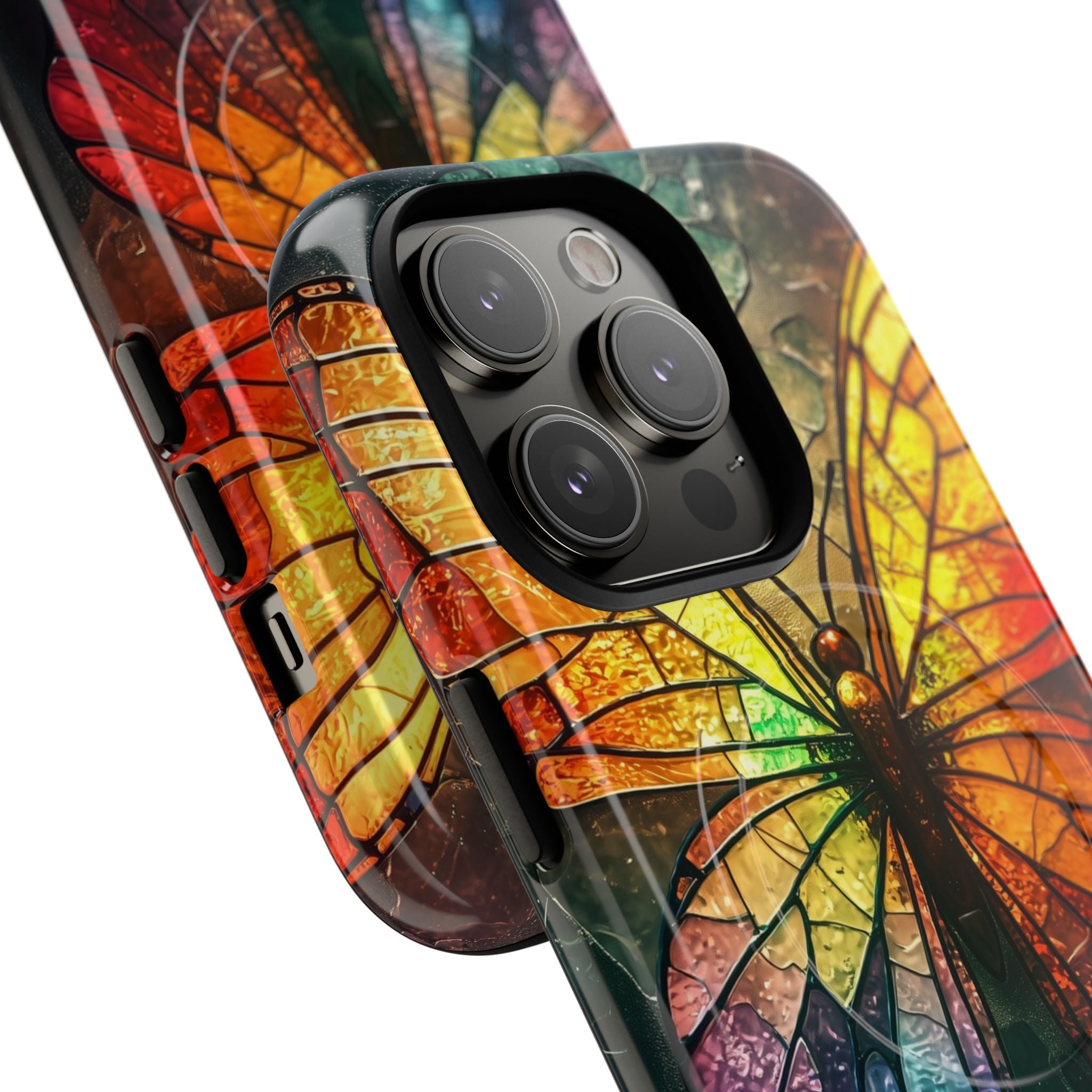 Buntglas-Schmetterling iPhone 14 Pro Case - Tough+