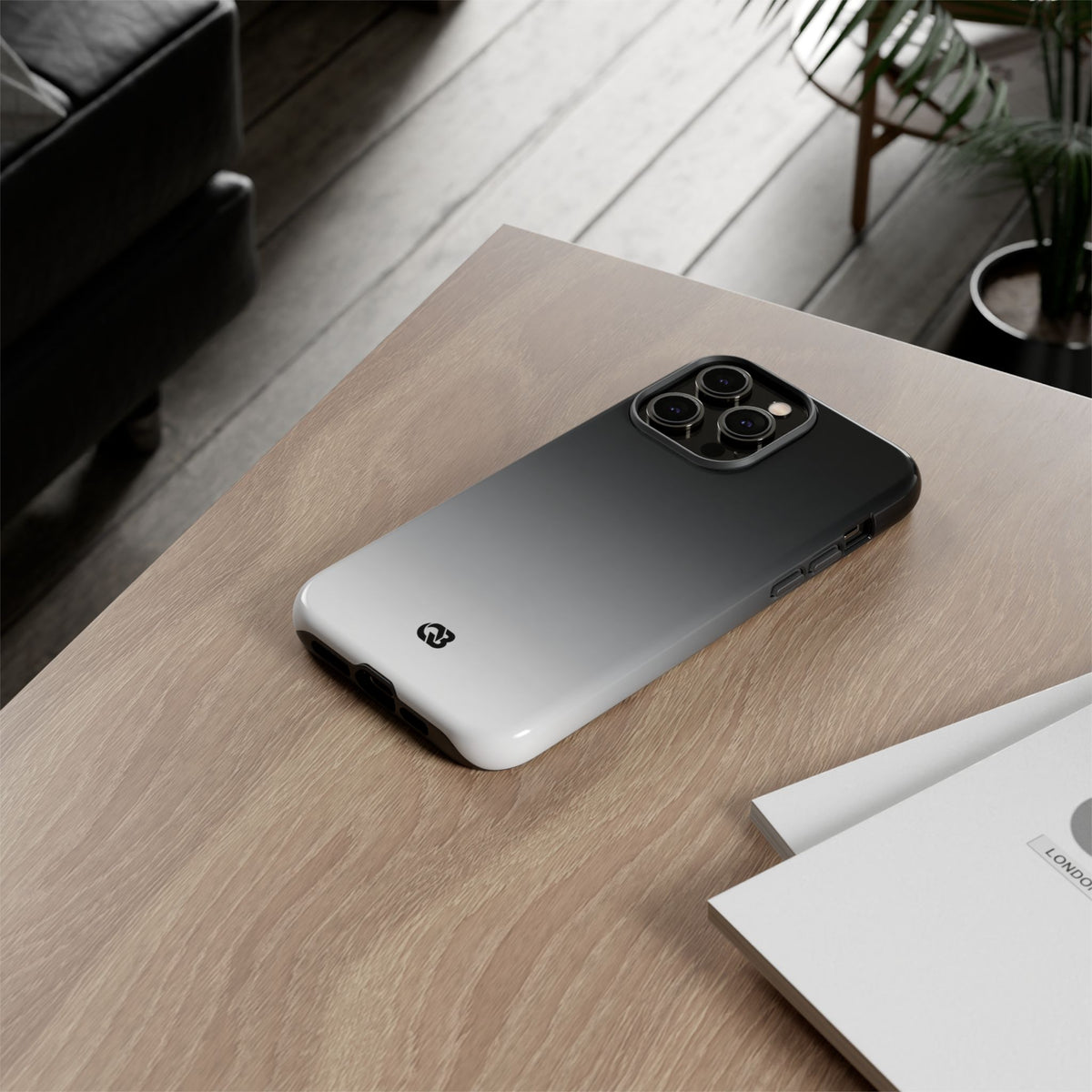 Noir Ombre Fade · Tough Phone Case for iPhone · Black