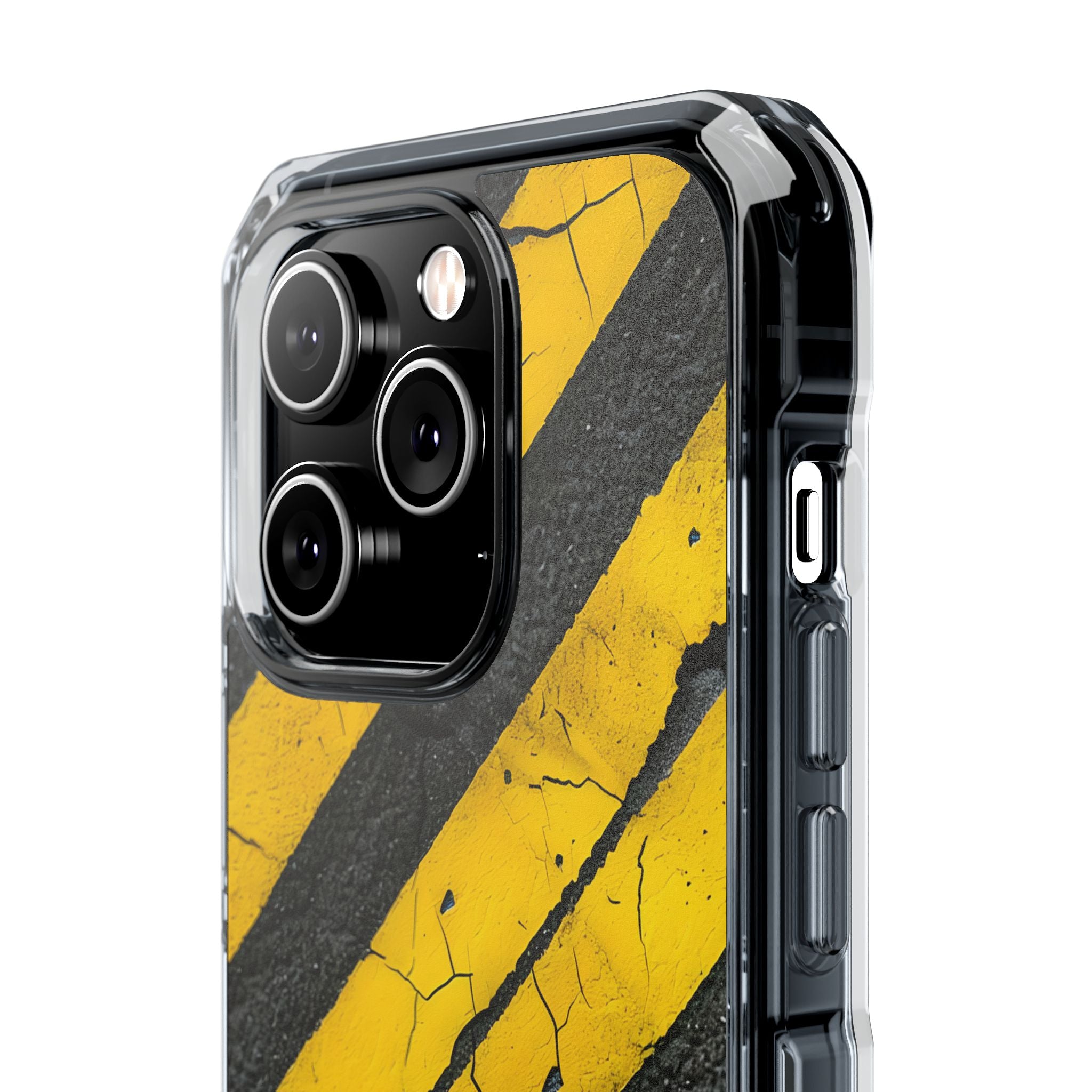 Cracked Hazard Stripes · Impact Custodia per iPhone · Magsafe