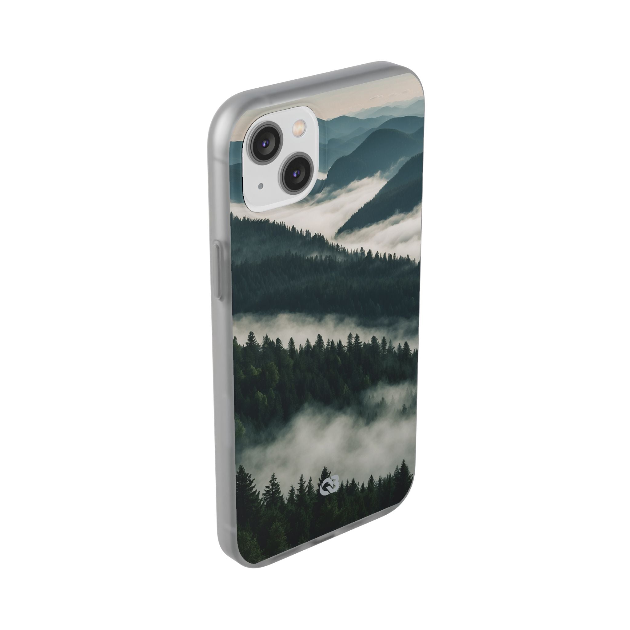 Misty Pine Peaks · Soft Hoesje voor iPhone
