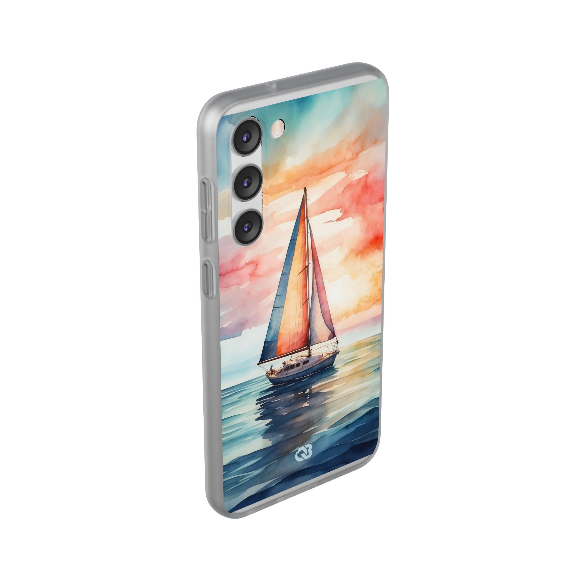 Crimson Horizon Sail · Soft Phone Case for Samsung