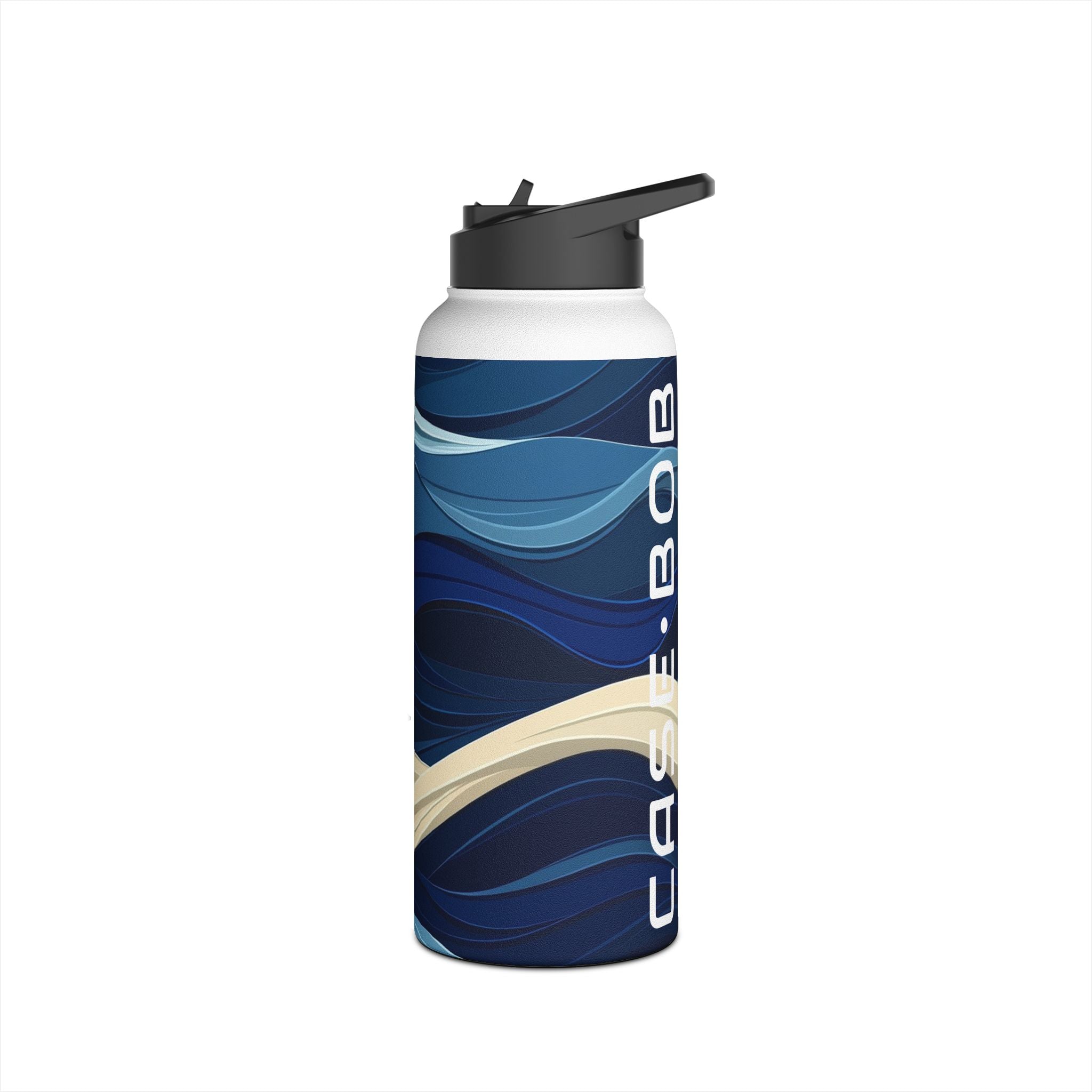 Blue Wave Flow - Stainless Steel Water Bottle