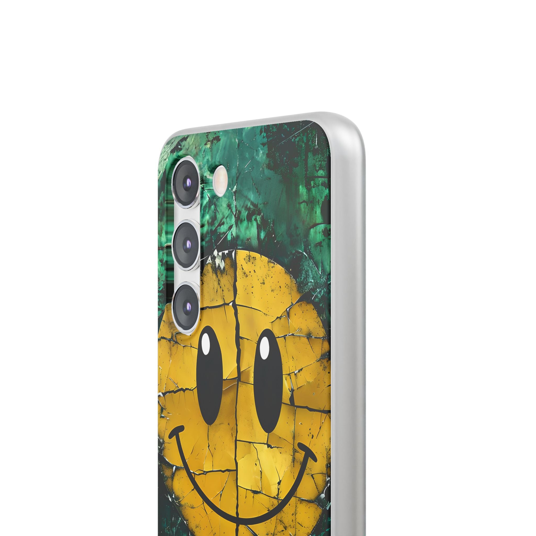 Fractured Yellow Grin · Soft Custodia per Samsung