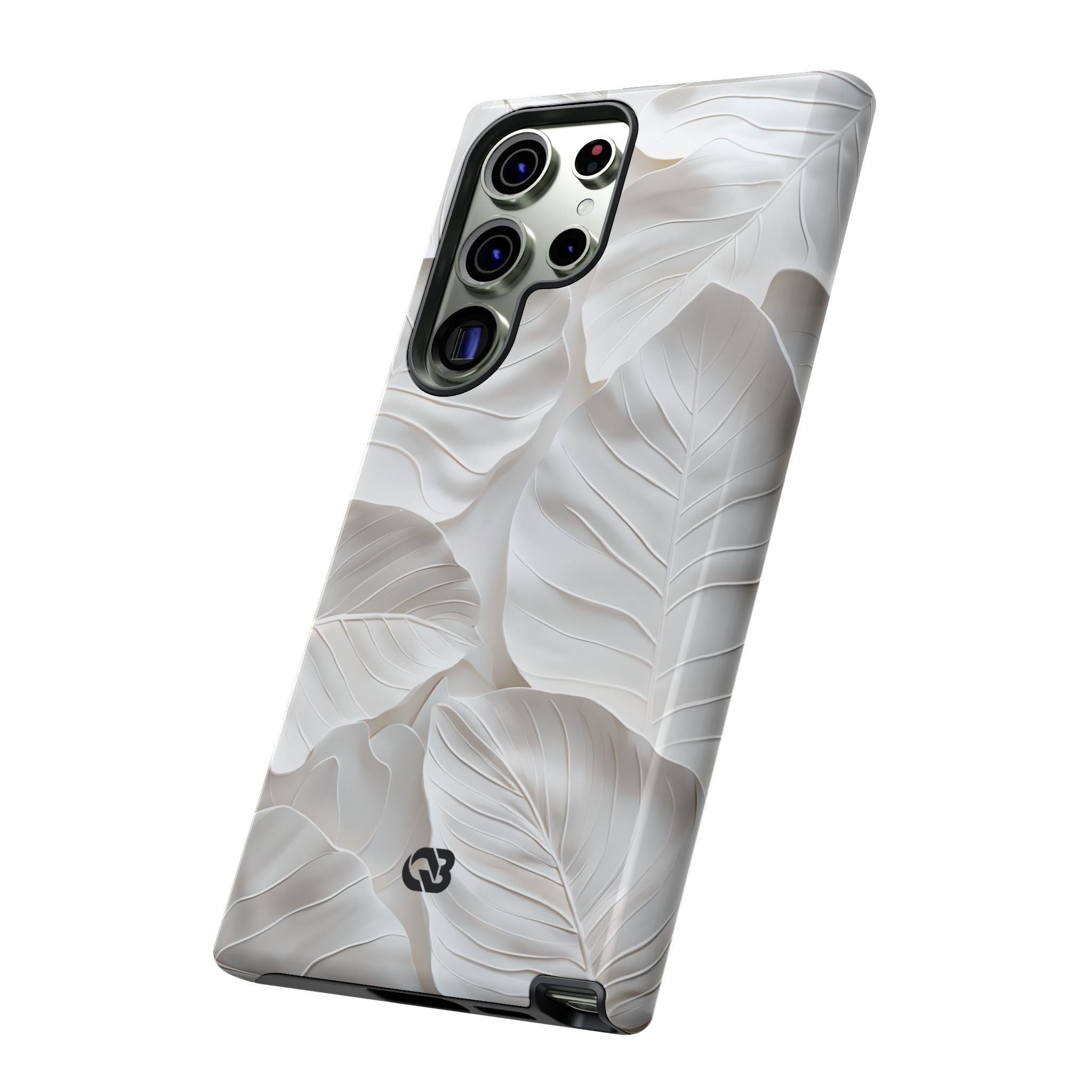 Sculpted Ivory Leaves · Tough Phone Case for Samsung