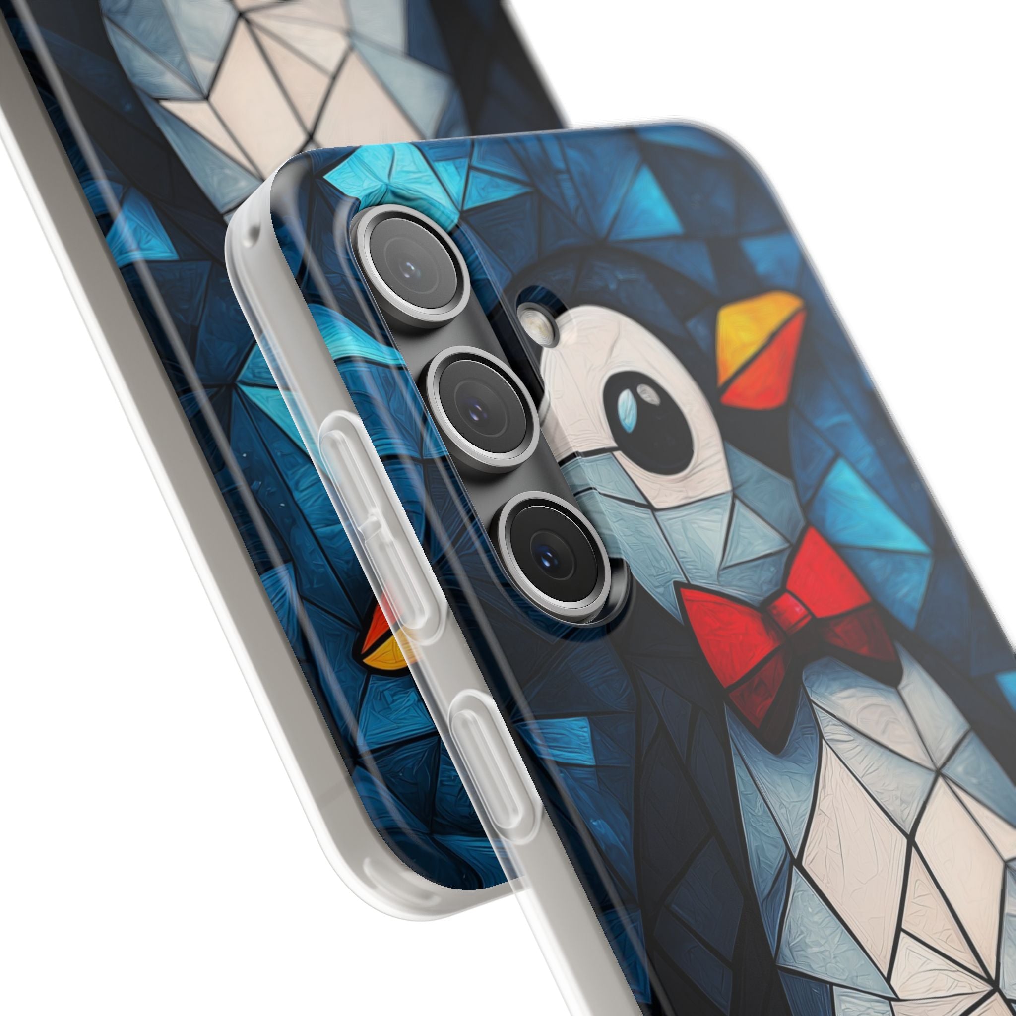 Mosaic Bowtie Penguin · Soft Phone Case for Samsung