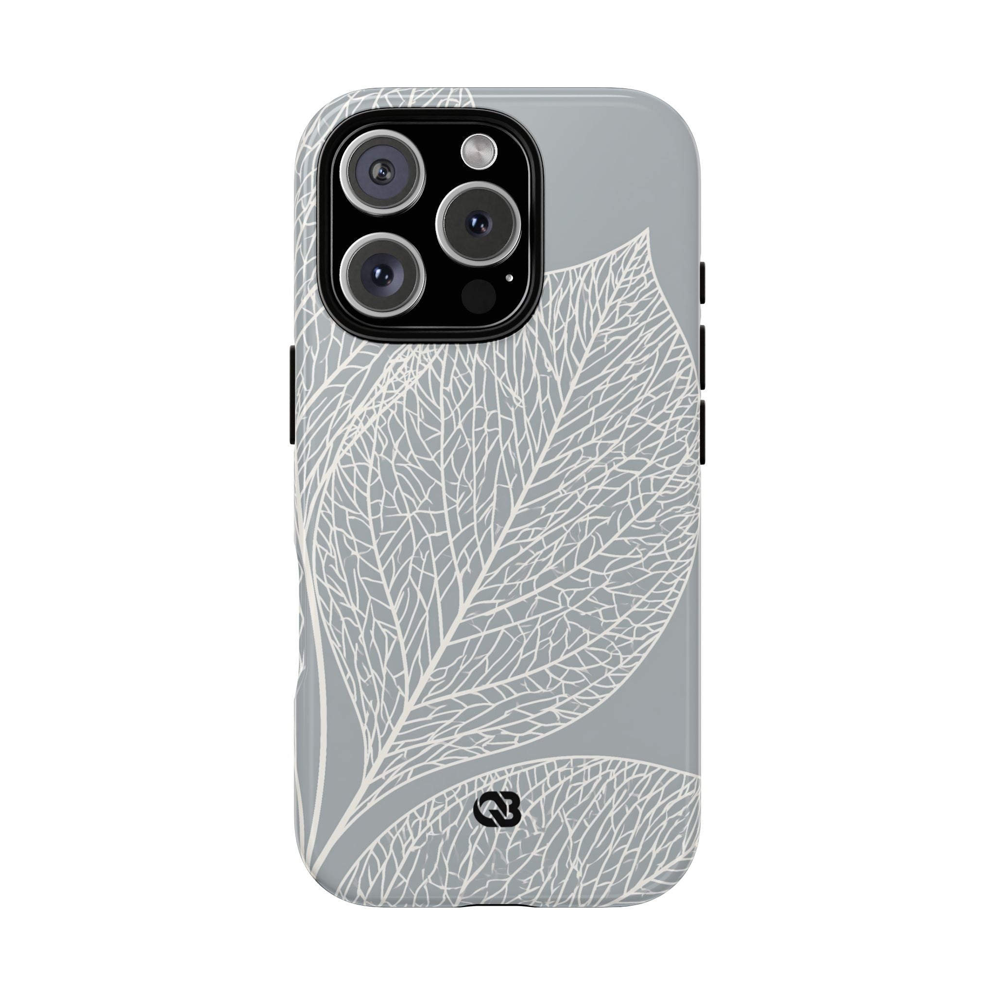 Grey Tough Phone Case for iPhone - Frosted Ash Veins