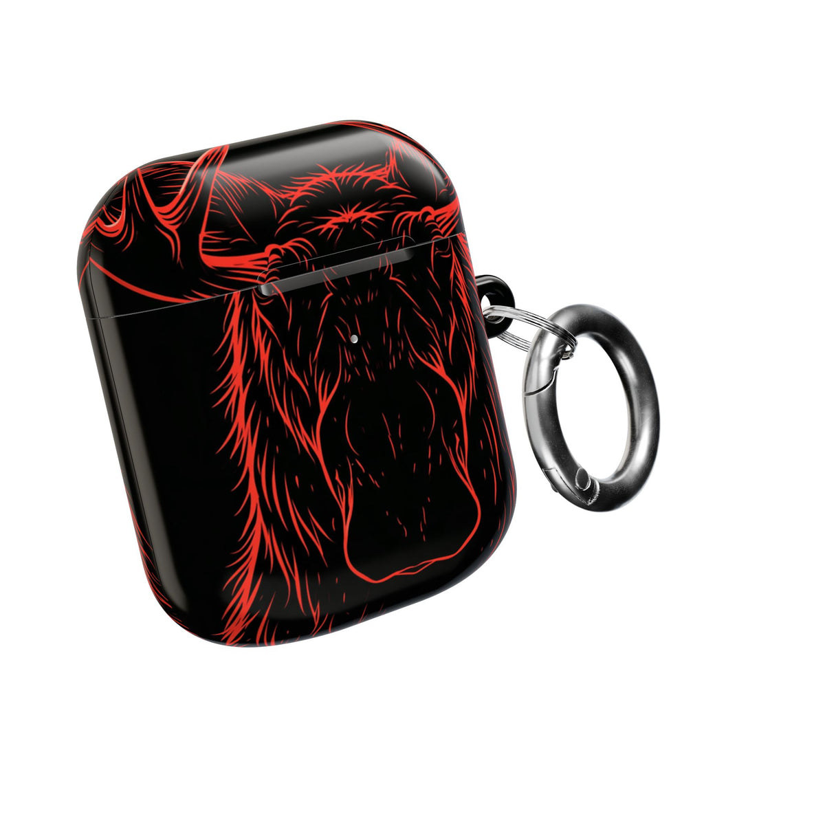 Crimson Horizon Moose · Hard Case for AirPods & AirPods Pro · Black