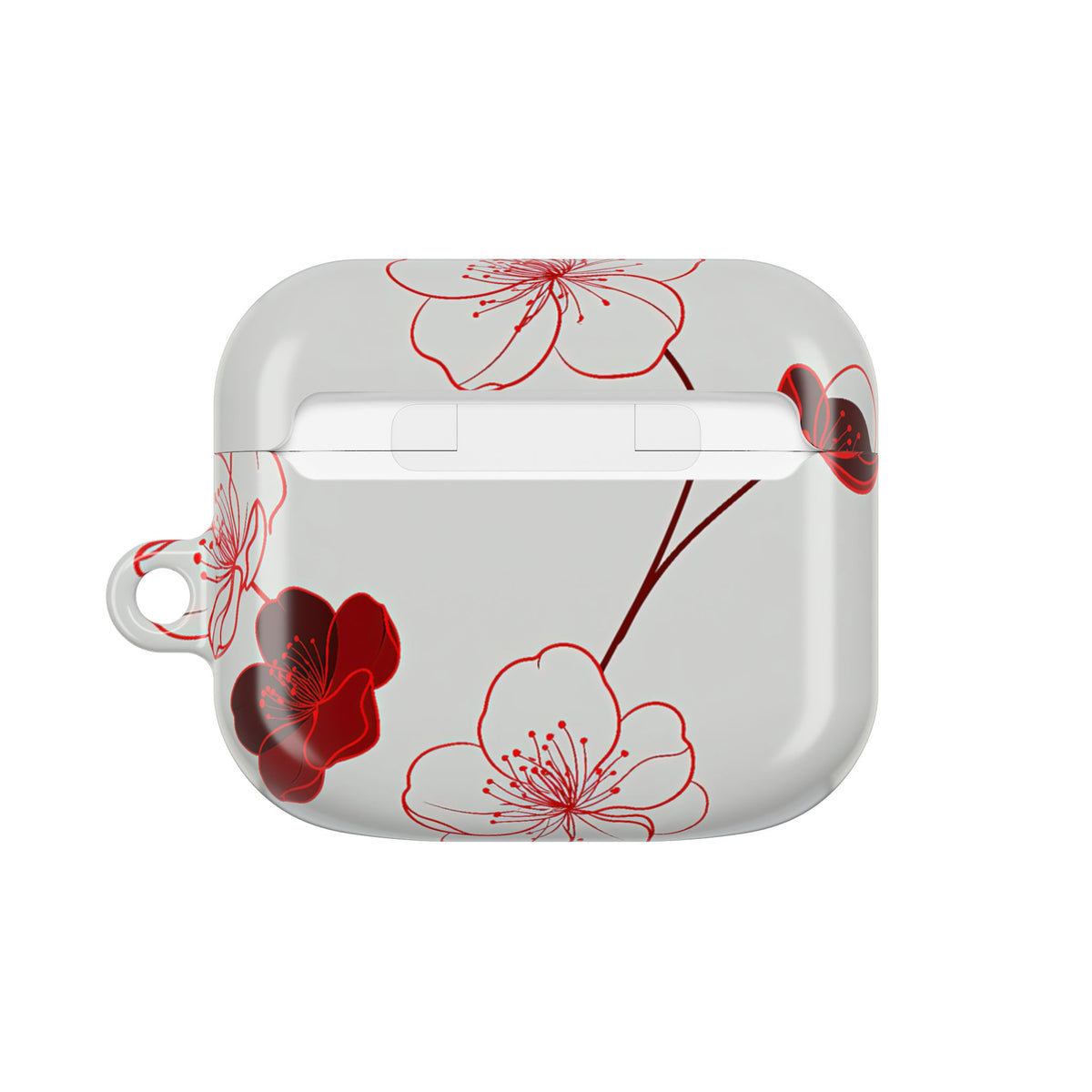 Crimson Sakura Blossom · Hard Case for AirPods & AirPods Pro · Red
