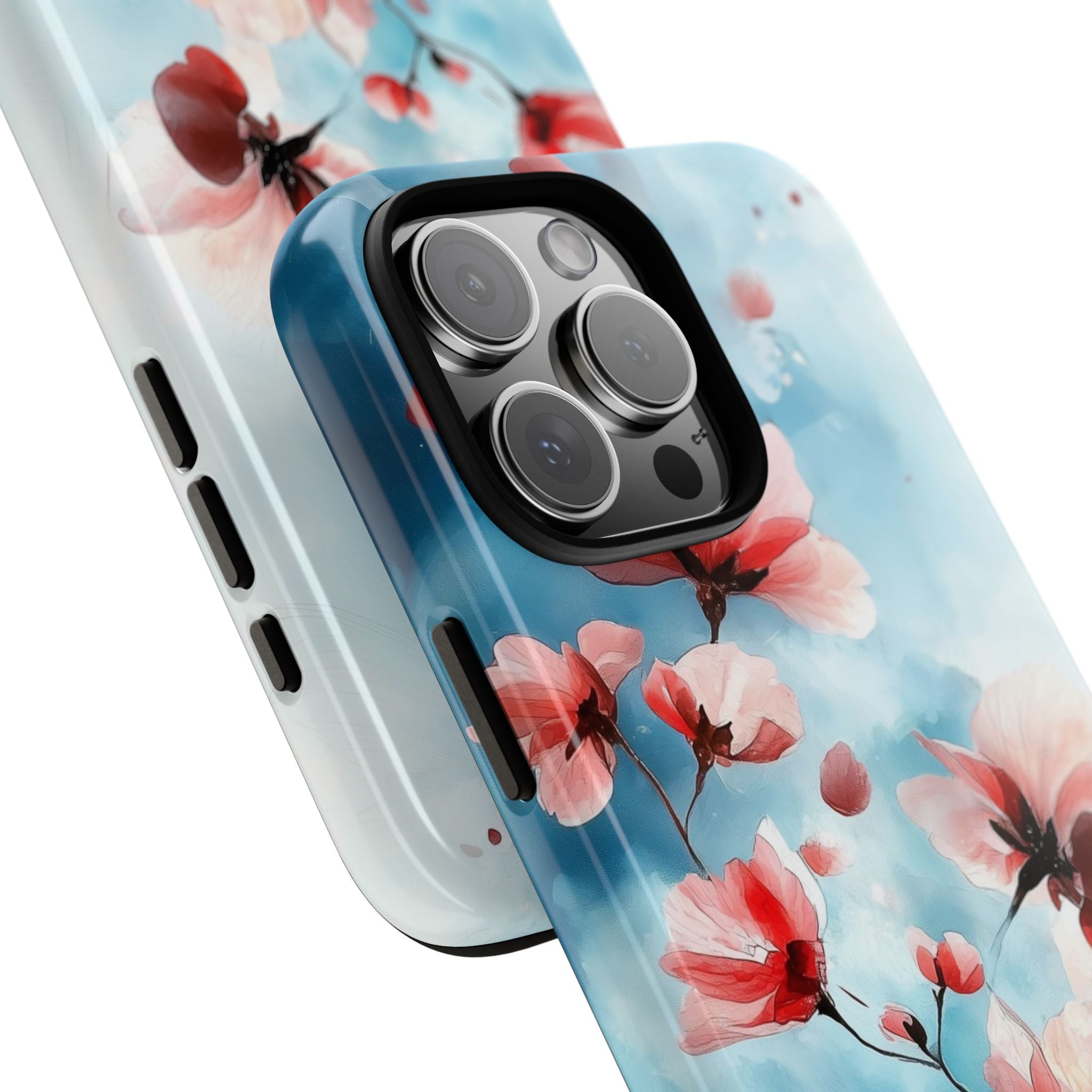 Pink Blossom Drift iPhone 16 Pro Max Case - Tough