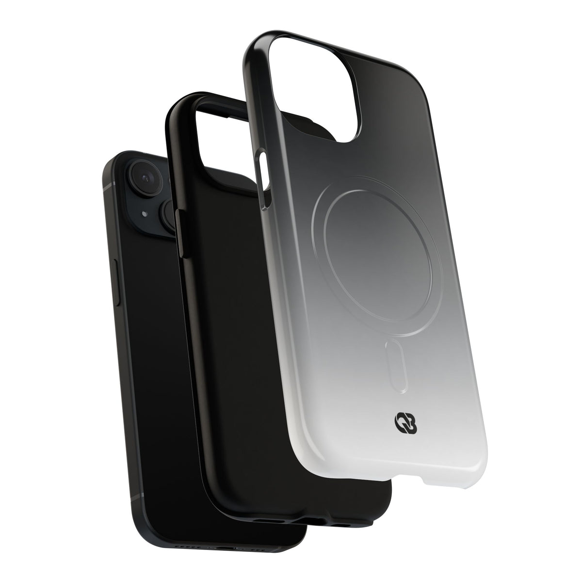 Noir Ombre Fade · Tough 2.0 Magnetic Phone Case for iPhone · Black