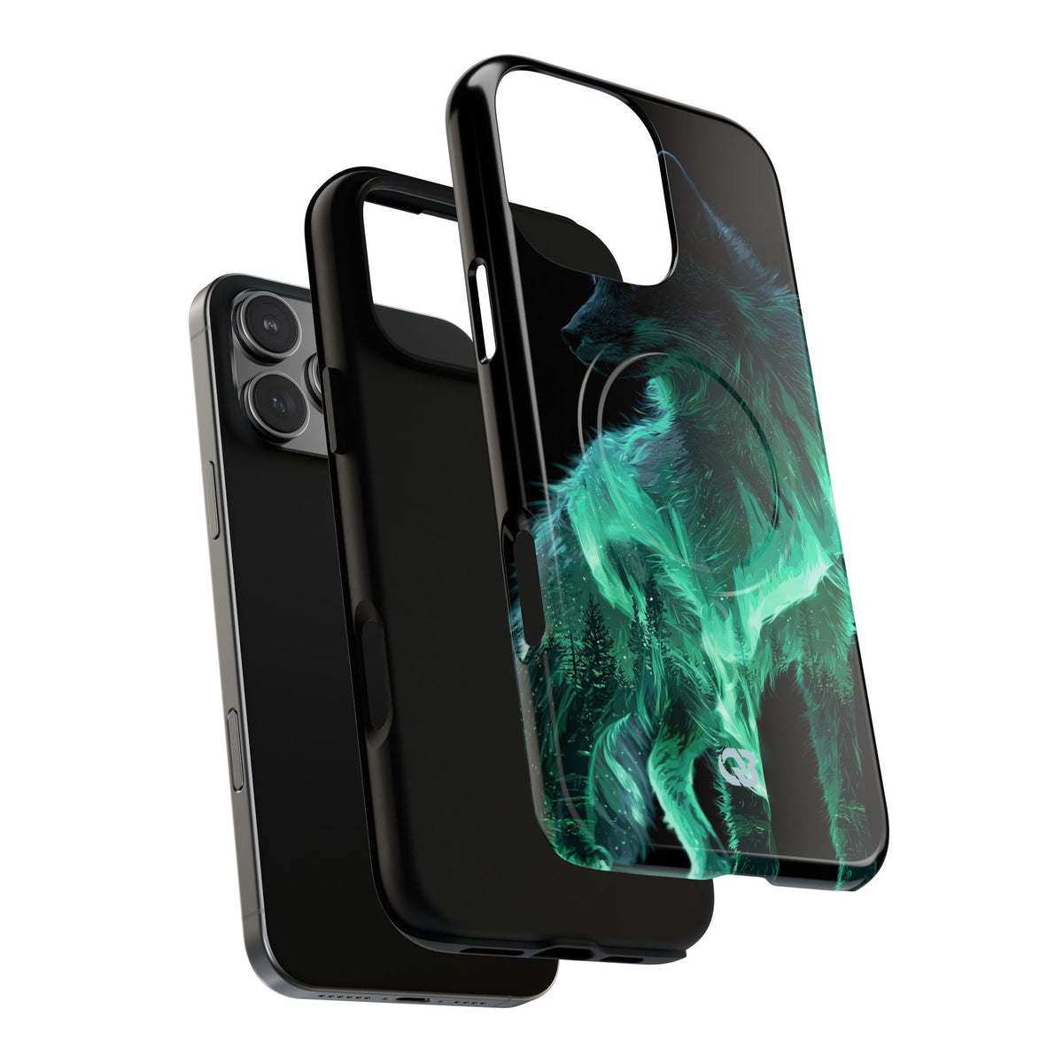 Nordic Aurora Fox · Tough 2.0 Magnetic Phone Case for iPhone · Teal