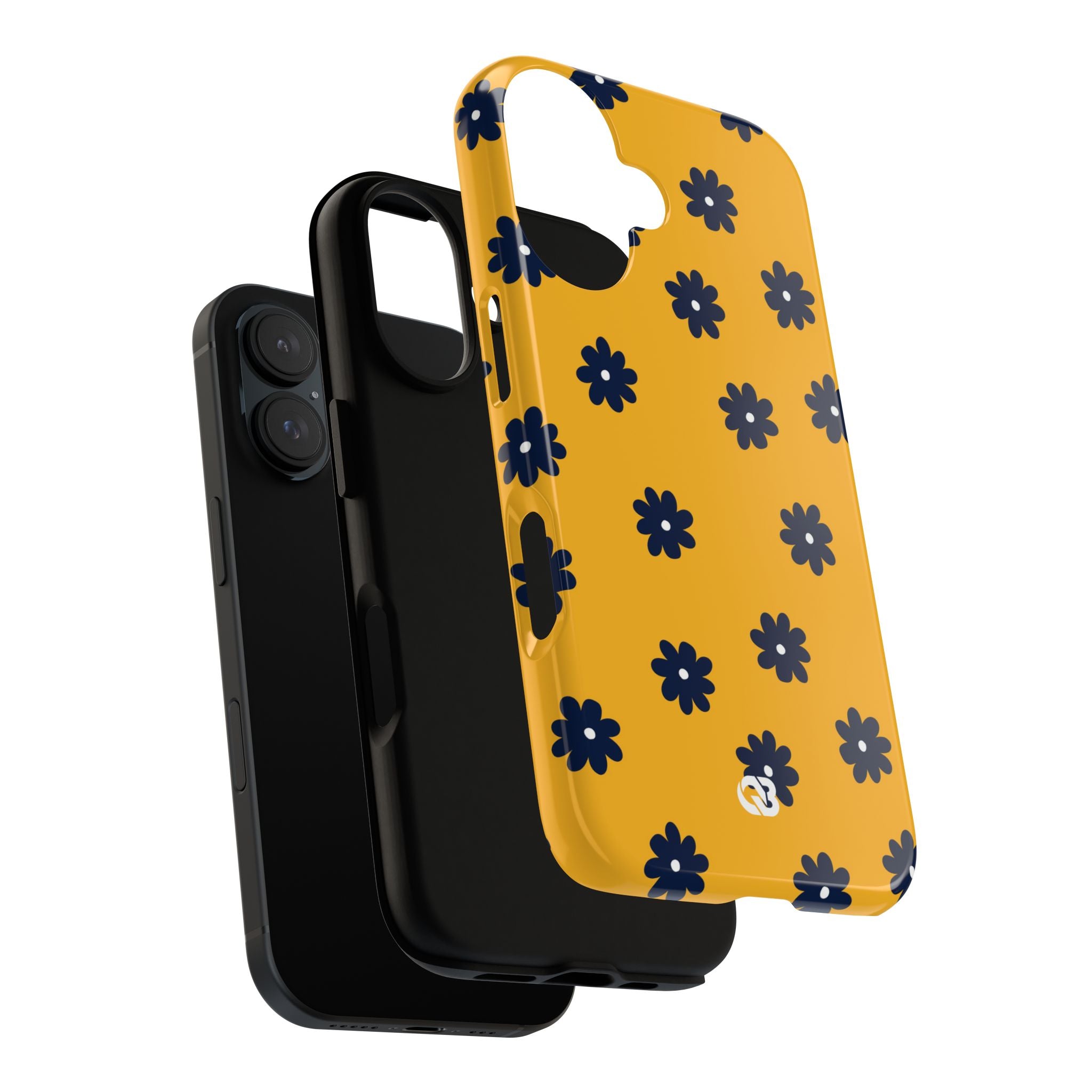 Navy Daisy Mustard · Tough Phone Case for iPhone