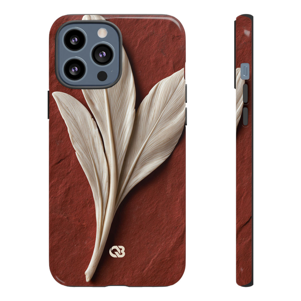 Carved Ivory Plume · Tough Phone Case for iPhone · Red