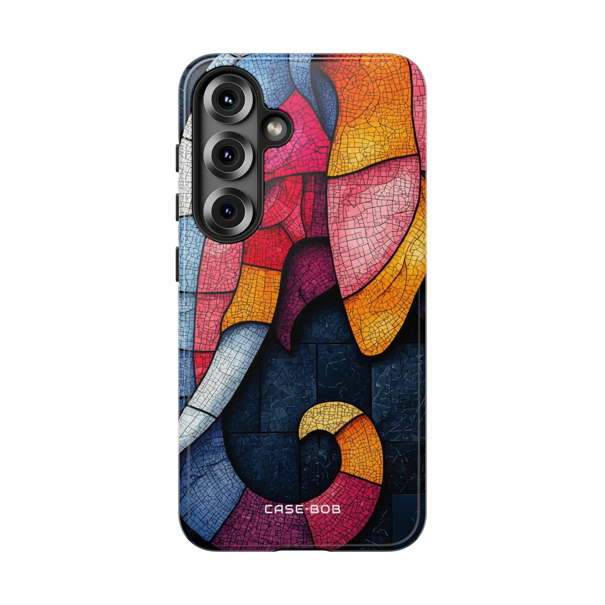 Elefanten-Mosaik Samsung S25 Case - Tough