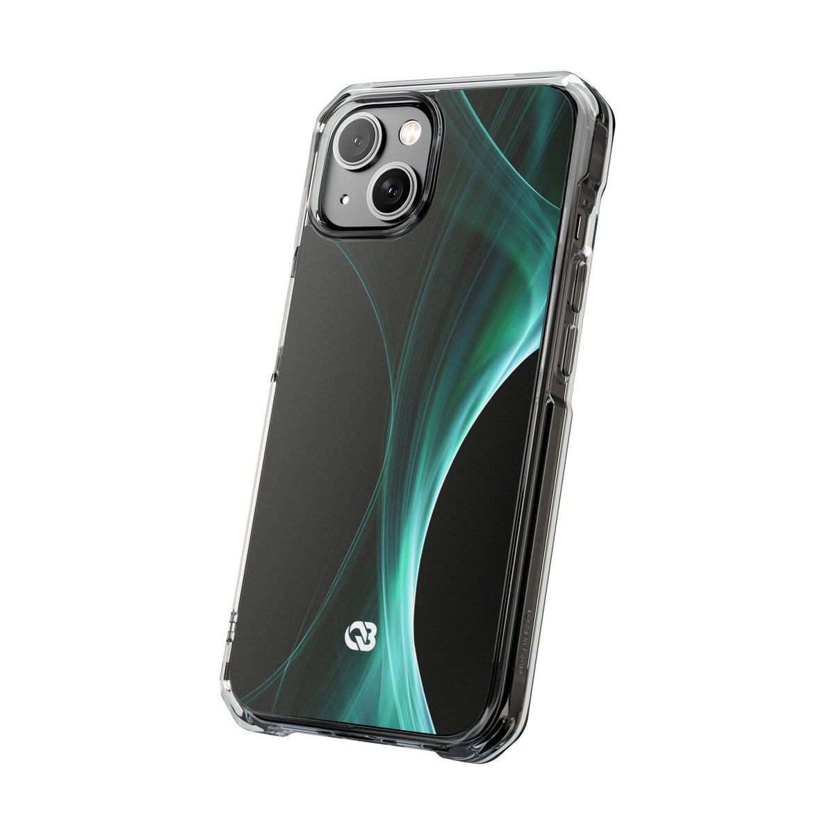 Emerald Lumen · Clear Impact Magnetic Phone Case for iPhone · Green