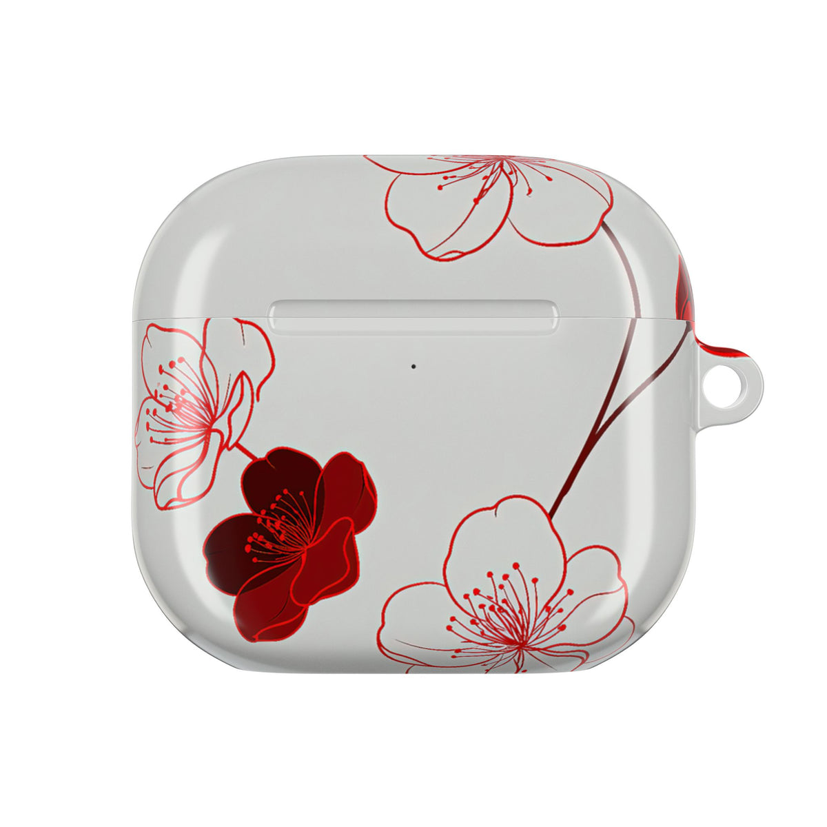 Crimson Sakura Blossom · Hard Case for AirPods & AirPods Pro · Red