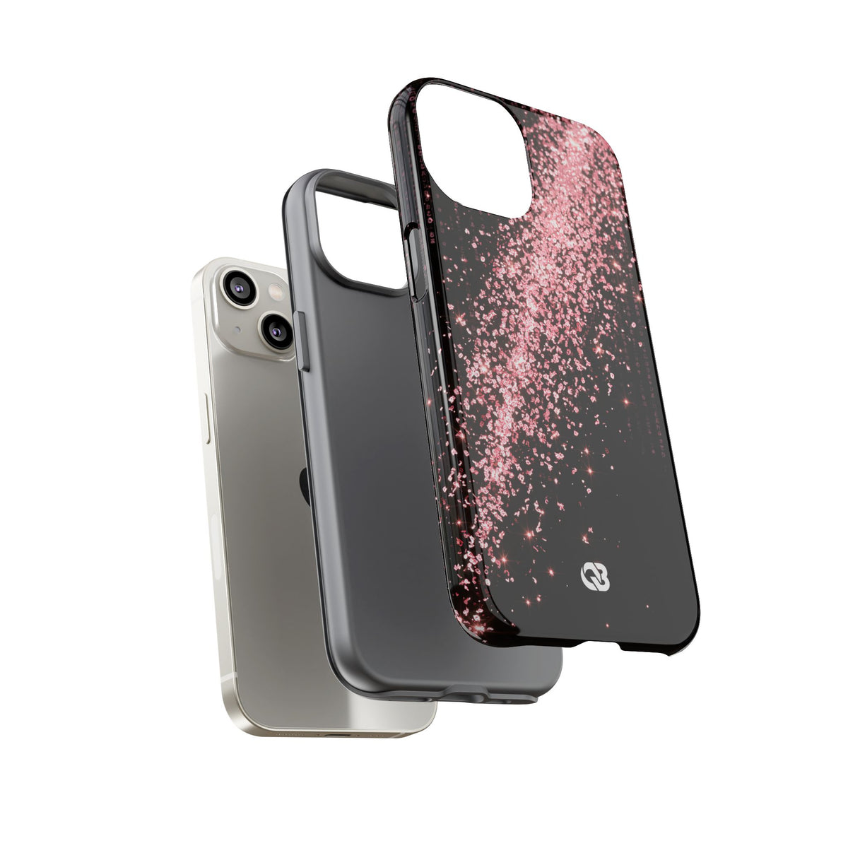 Rose Digital Cascade · Tough Phone Case for iPhone · Pink