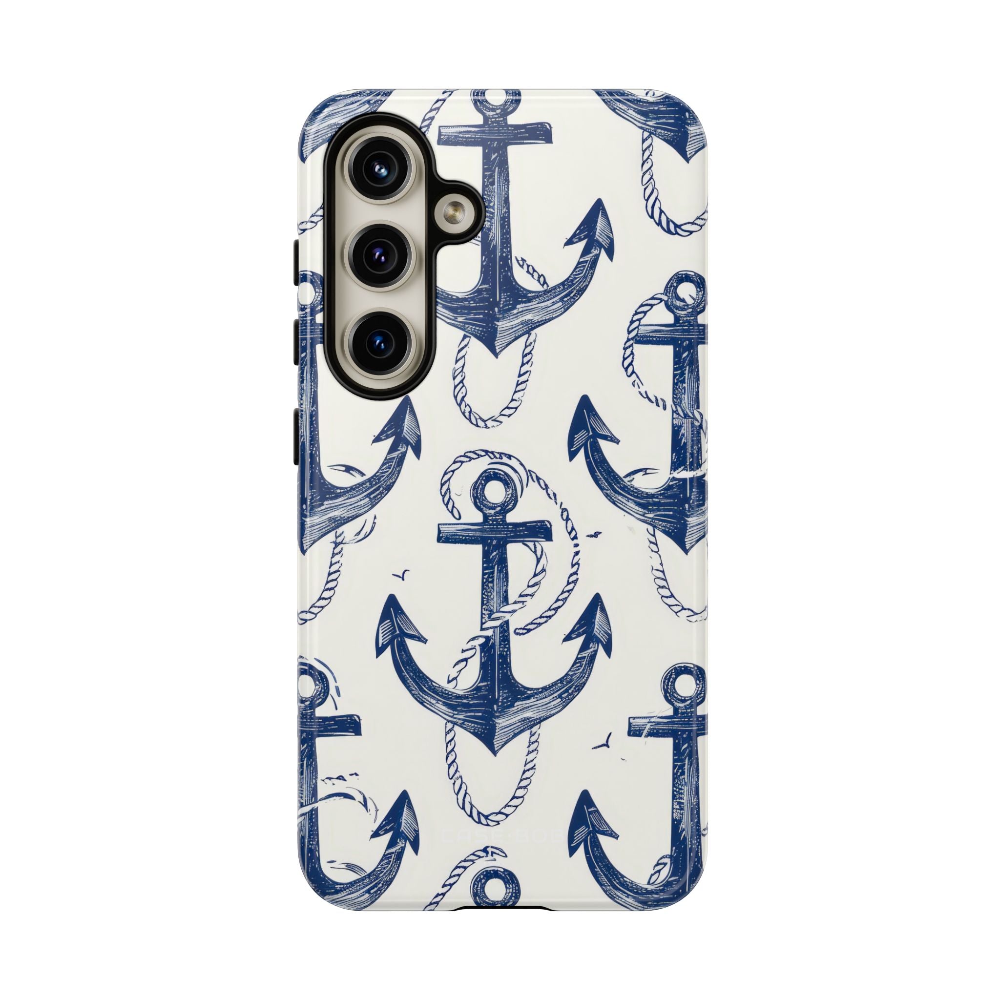 Navy Anker Schlaufe Samsung S24 Case - Tough