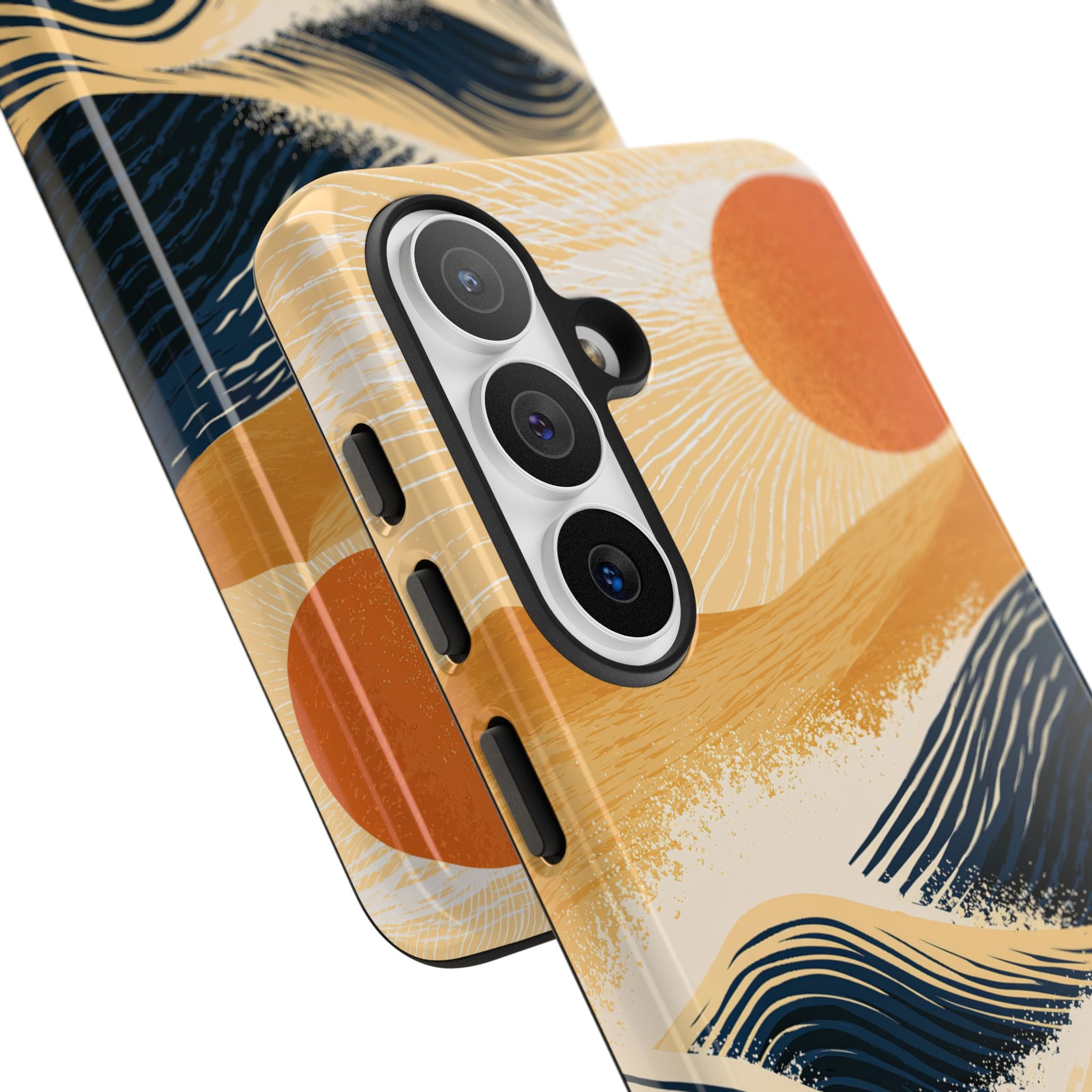 Blue Tough Phone Case for Samsung - Kyoto Cresting Tide