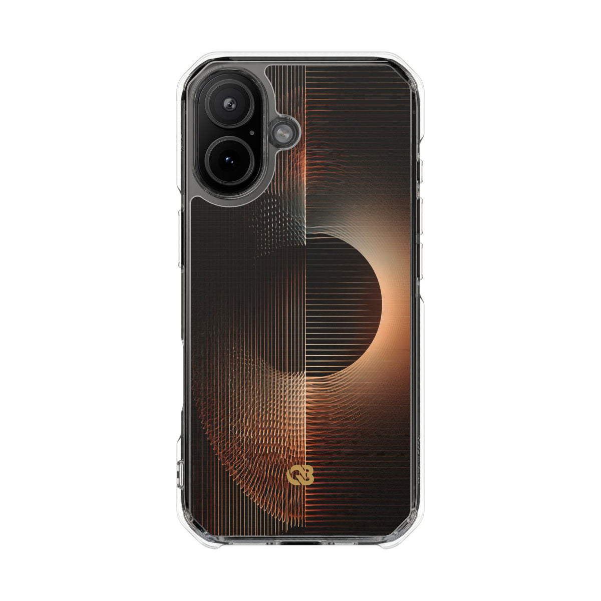 Amber Meridian · Clear Impact Magnetic Phone Case for iPhone · Black