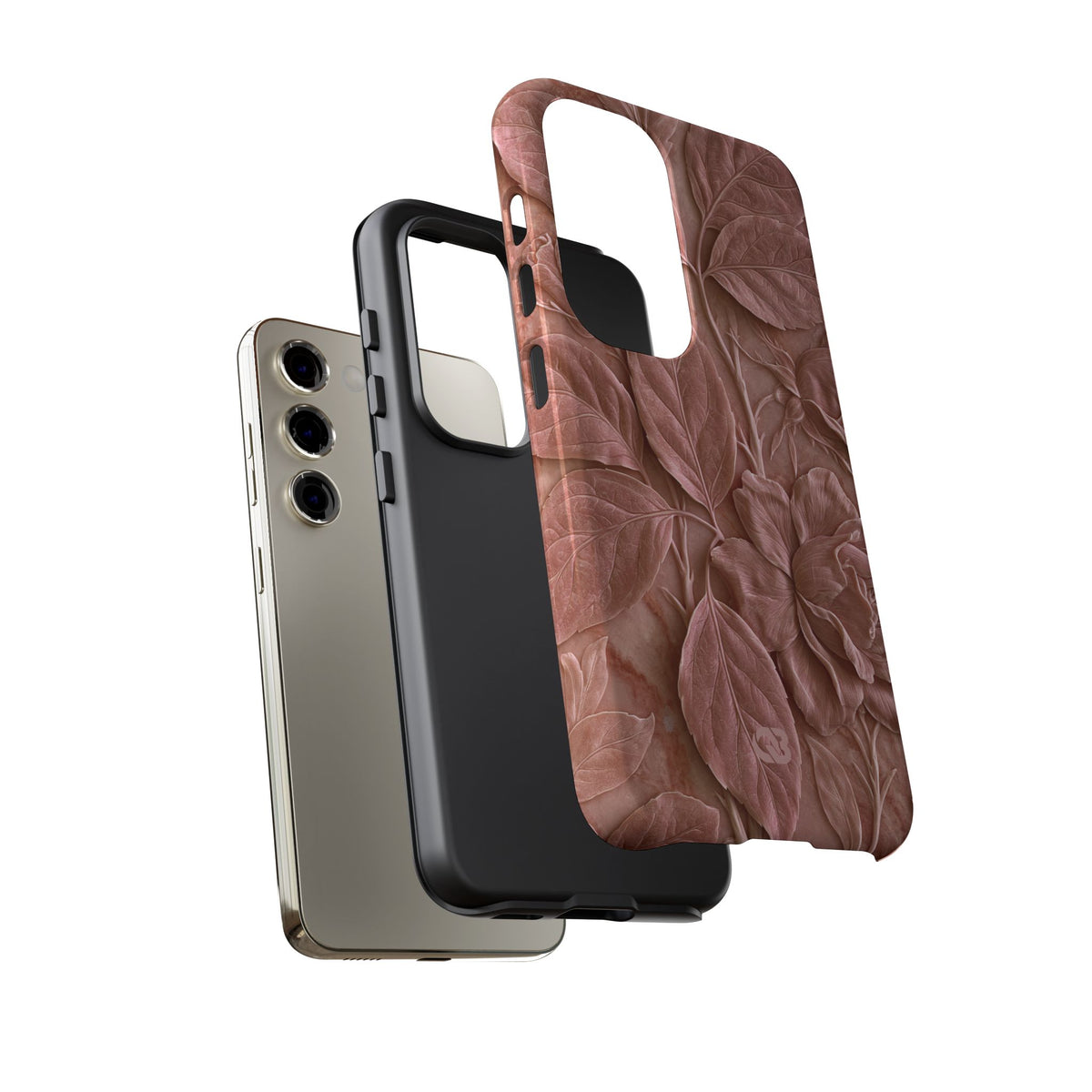 Blush Rose Relief · Tough Phone Case for Samsung · Pink