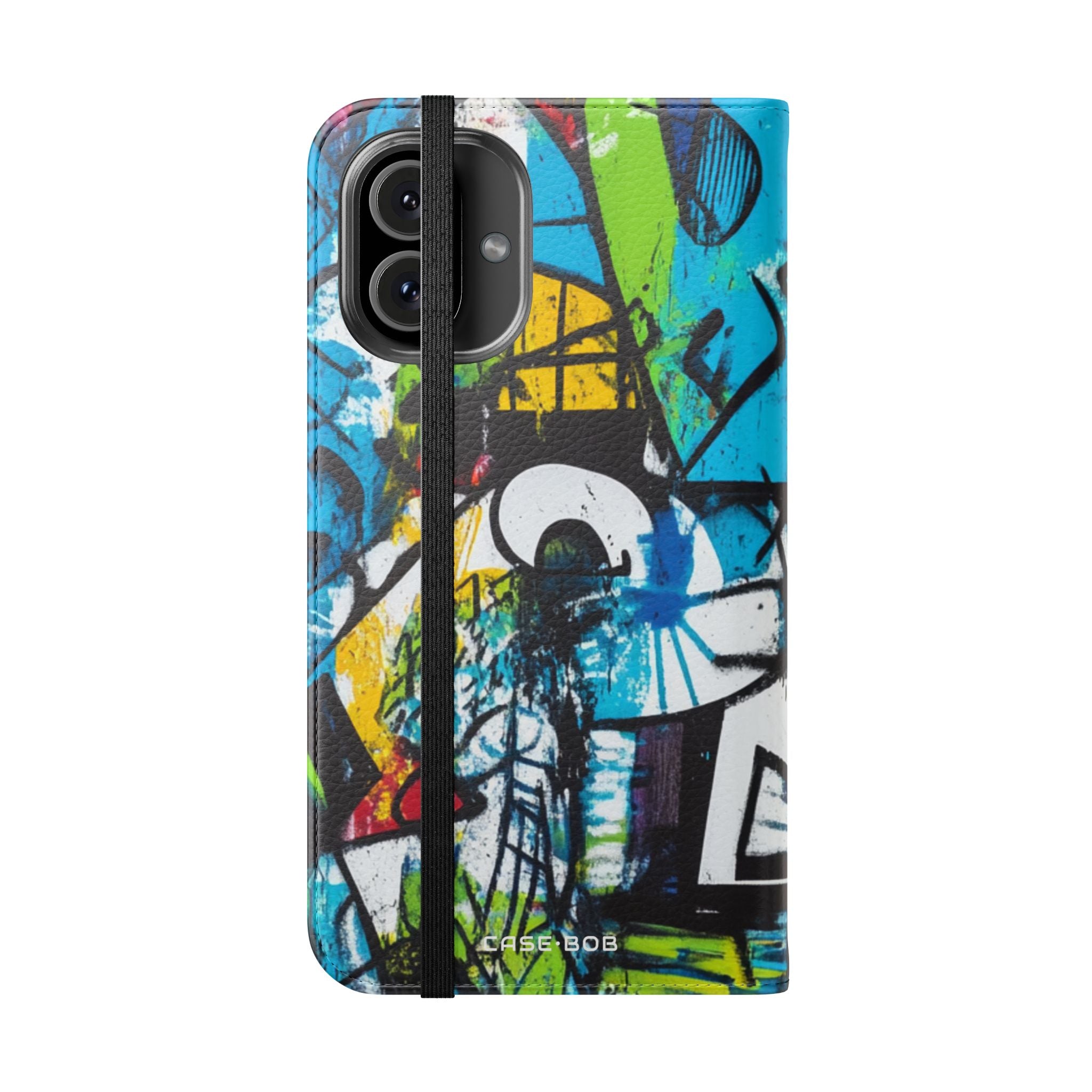Bold Shapes Blue - iPhone 16 Plus Case - Wallet