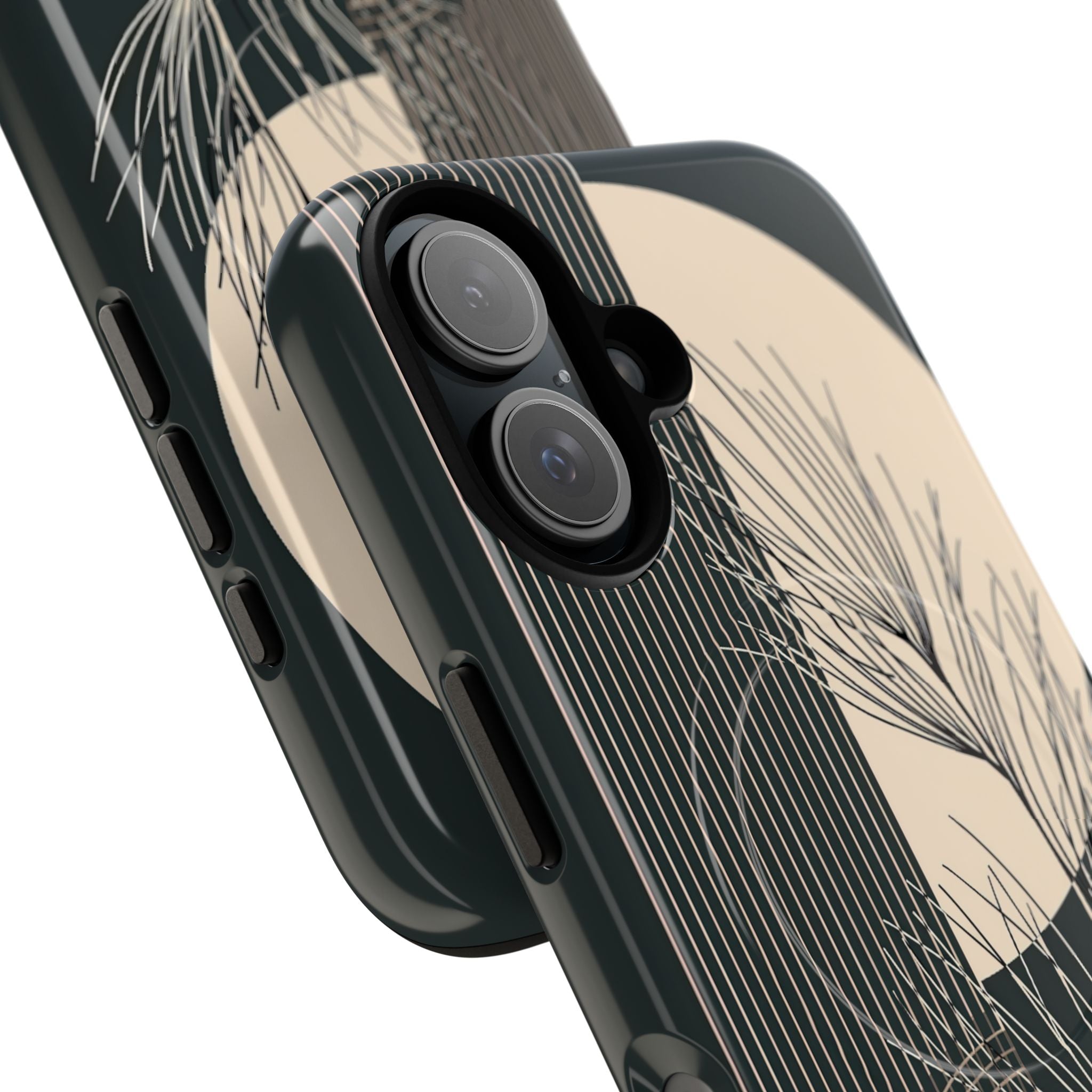 Black Tough 2.0 Magsafe Phone Case for iPhone - Obsidian Sand Willow