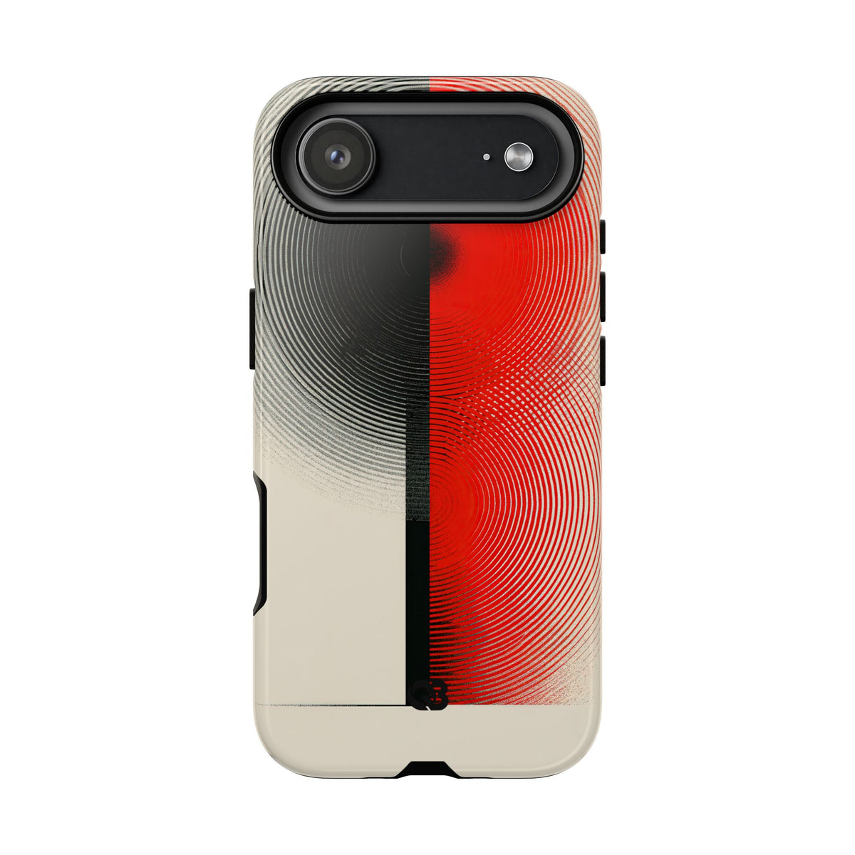 Red Tough Phone Case for iPhone - Split Signal Red