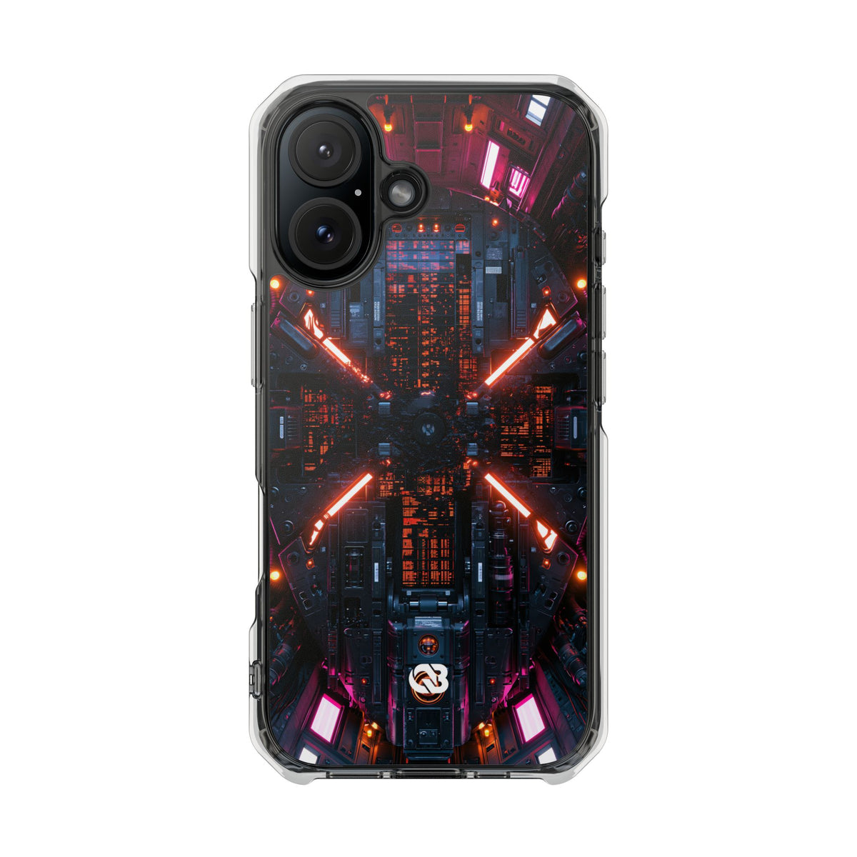 Cybernetic Reactor Core · Clear Impact Magnetic Phone Case for iPhone · Black