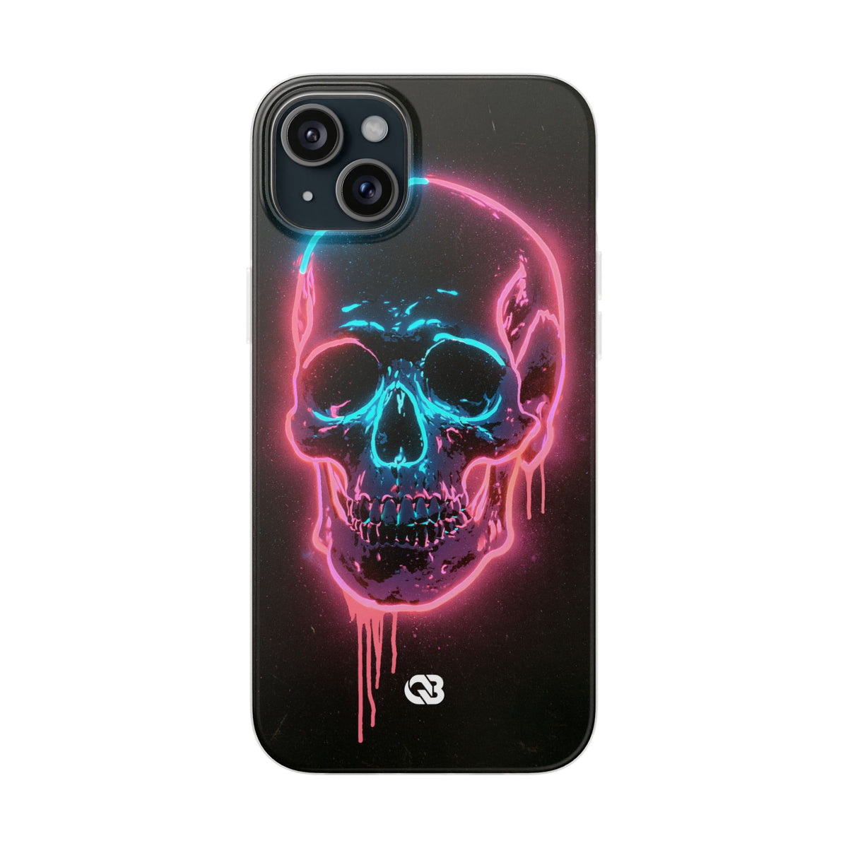 Neon Drip Skull · Lite Phone Case for iPhone · Black
