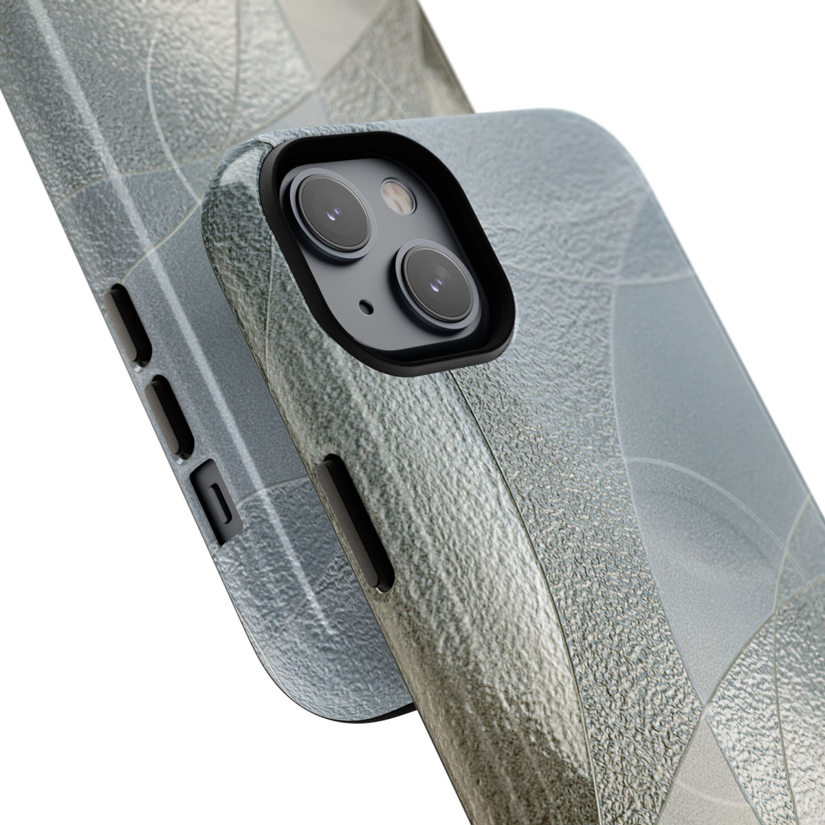 Silver Tough 2.0 Magsafe Phone Case for iPhone - Frosted Silver Mosaic