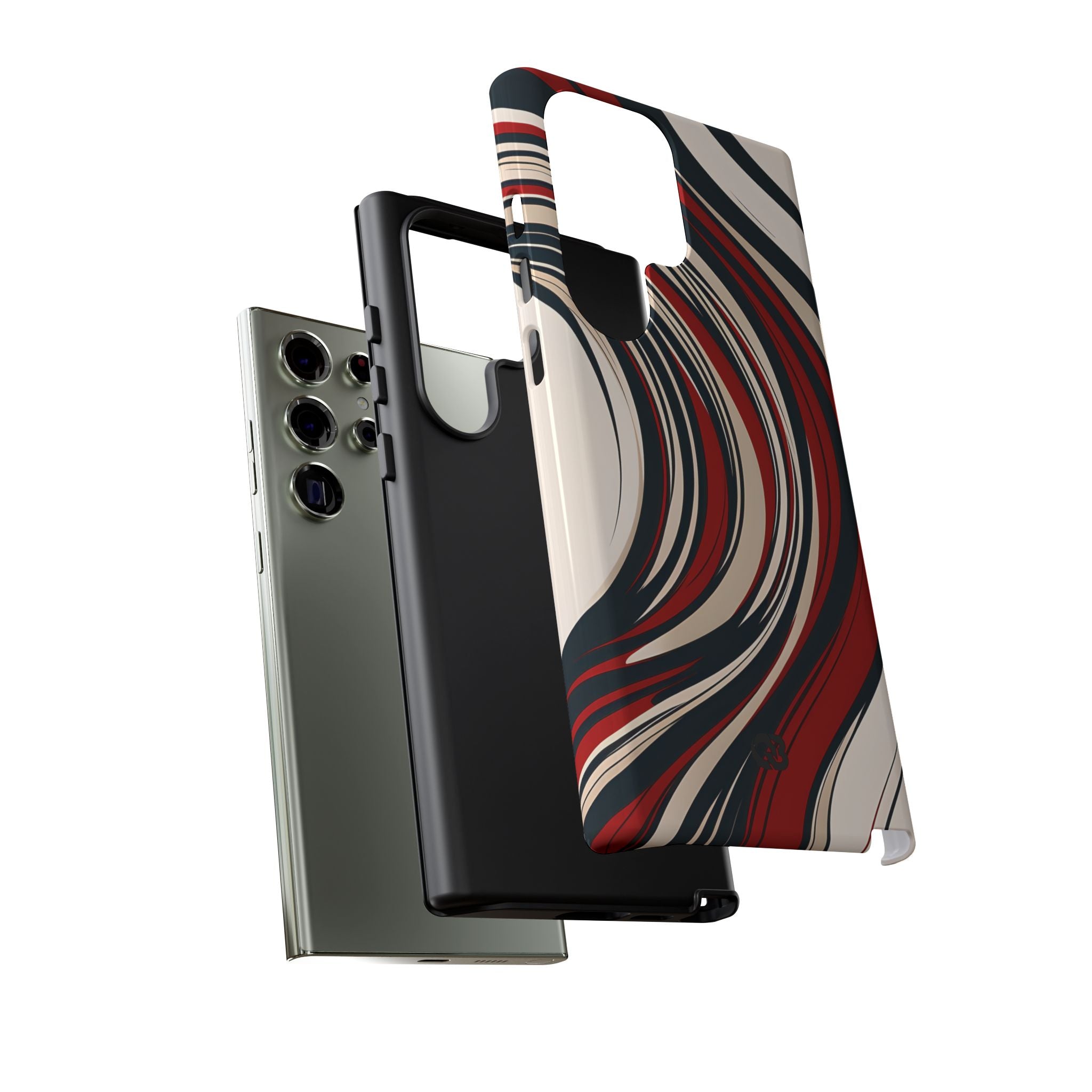 Crimson Flow Waves · Tough Phone Case for Samsung