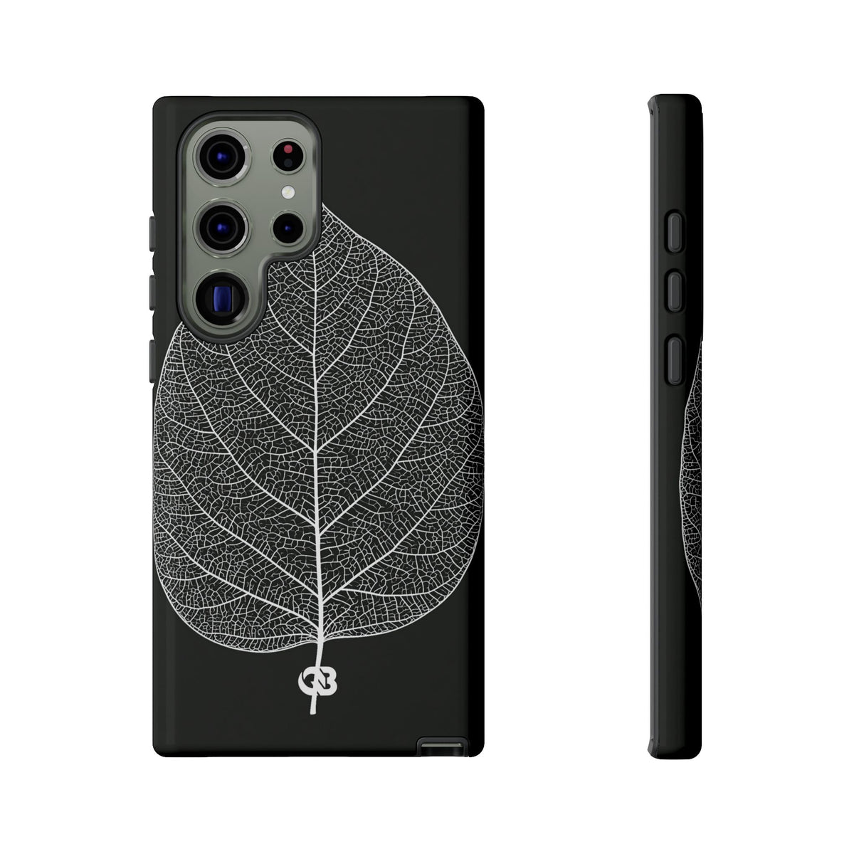 Monochrome Leaf Skeleton · Tough Phone Case for Samsung · Black