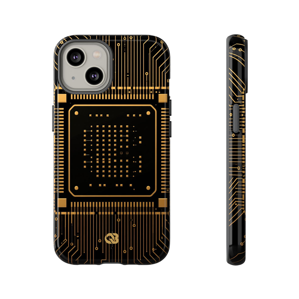 Gold Tough Phone Case for iPhone - Cyber Gold Processor