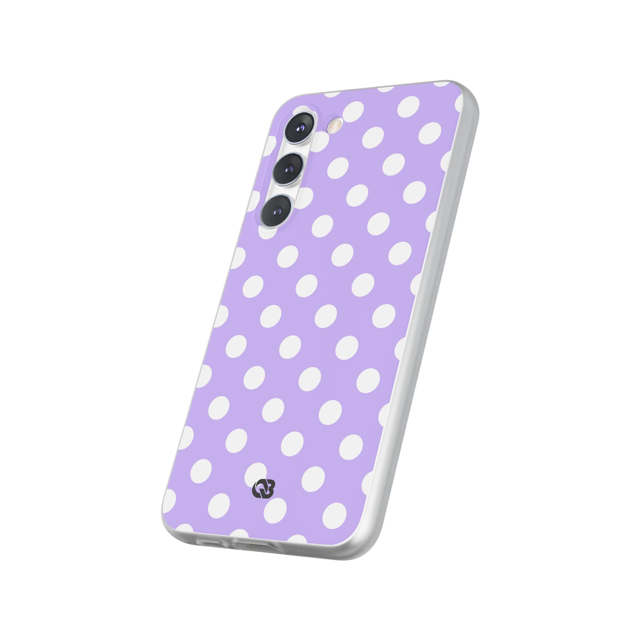 Lavender Polka Grid · Soft Phone Case for Samsung