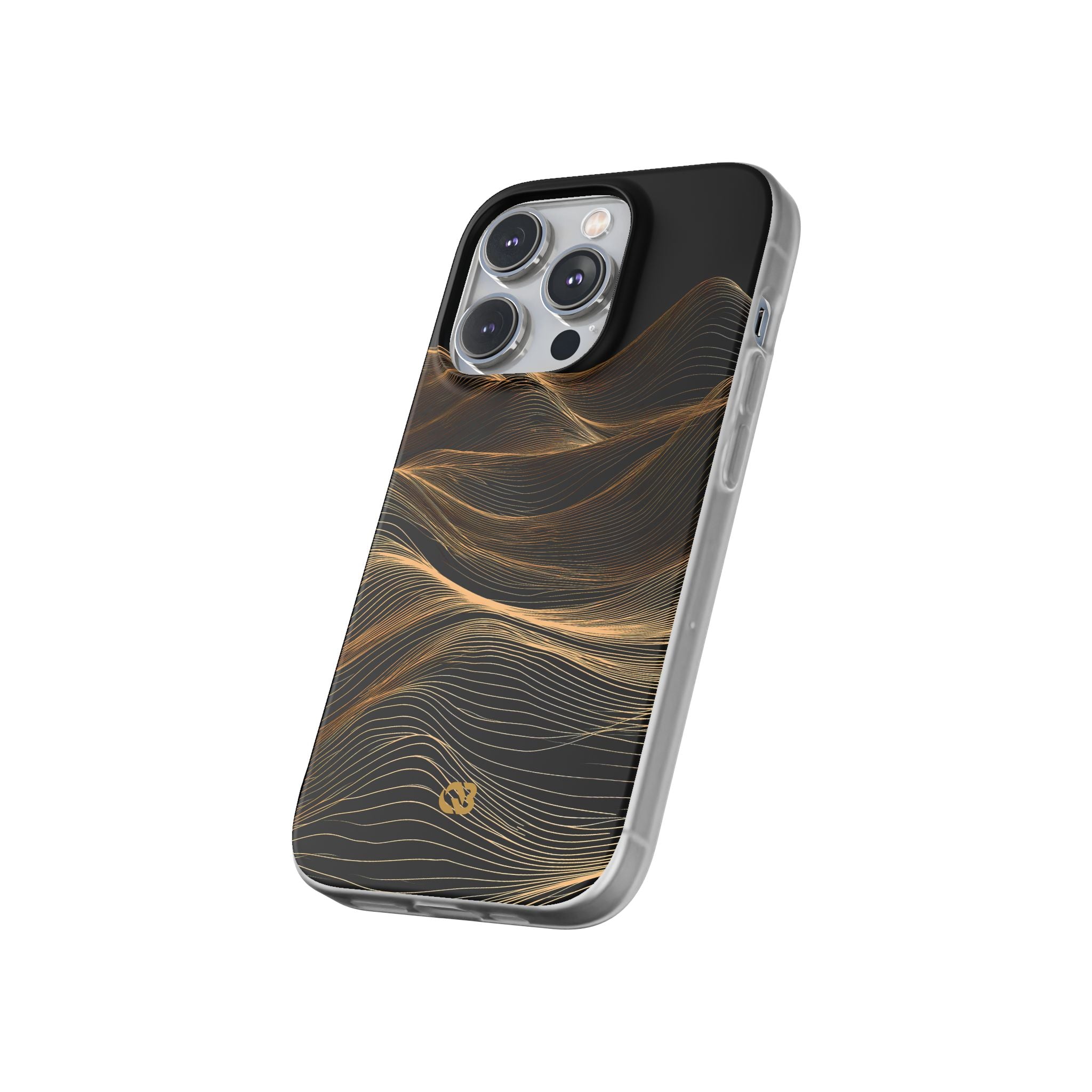 Black Lite Phone Case for iPhone - Copper Topo Ridge