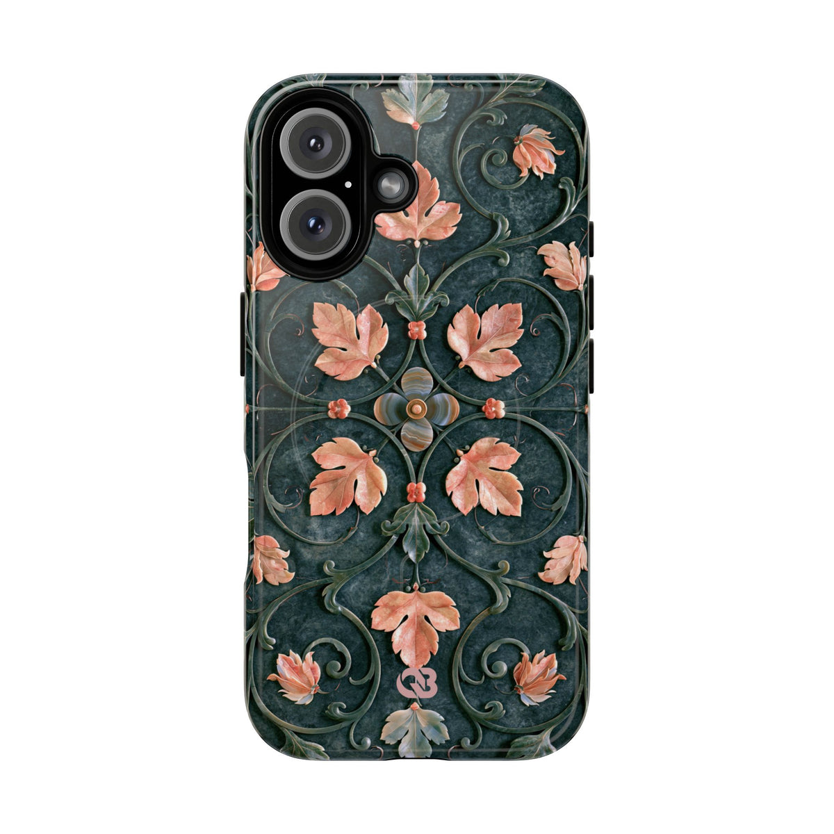 Florentine Rose Arabesque · Tough 2.0 Magnetic Phone Case for iPhone · Green