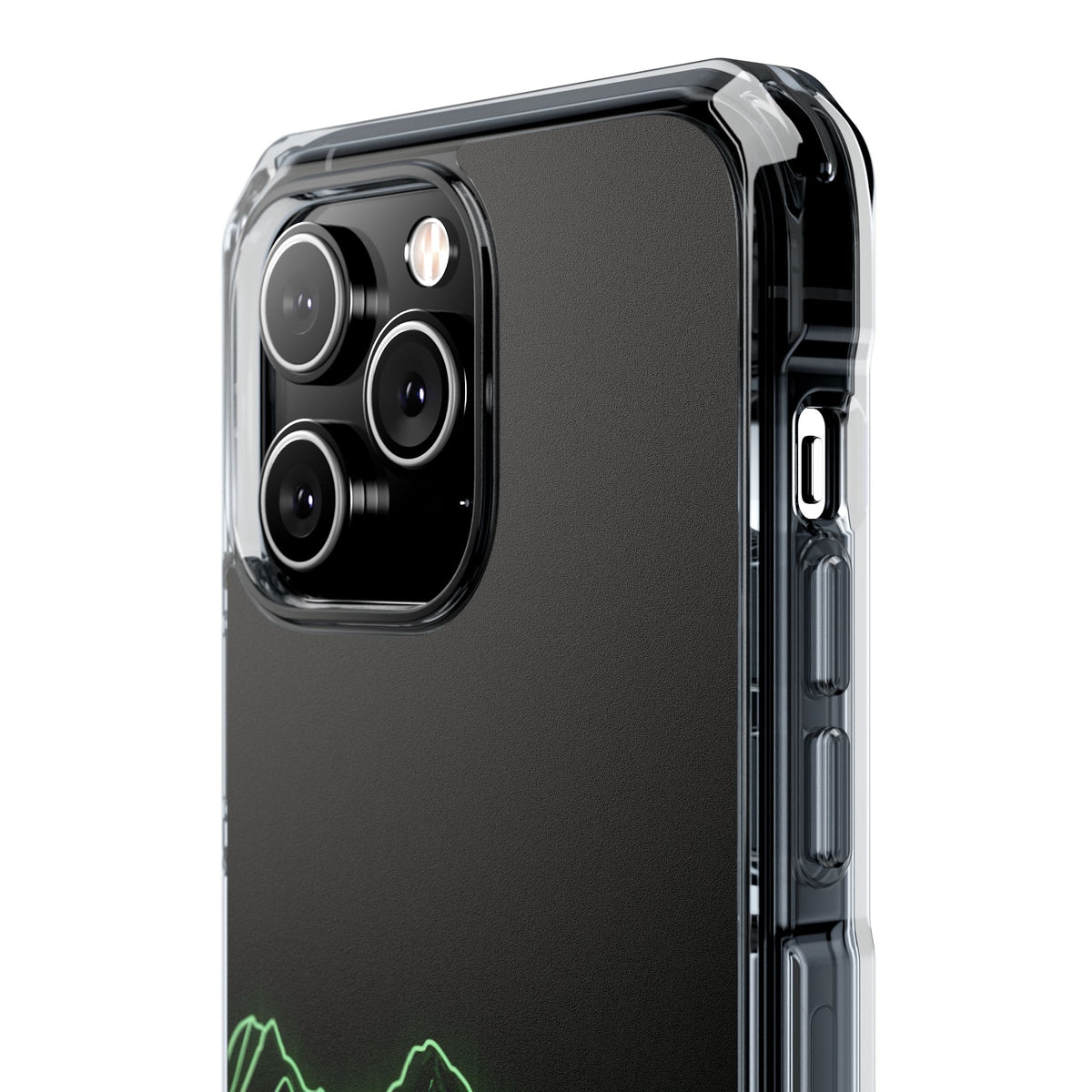 Nordic Mountain Contour · Clear Impact Magnetic Phone Case for iPhone · Black