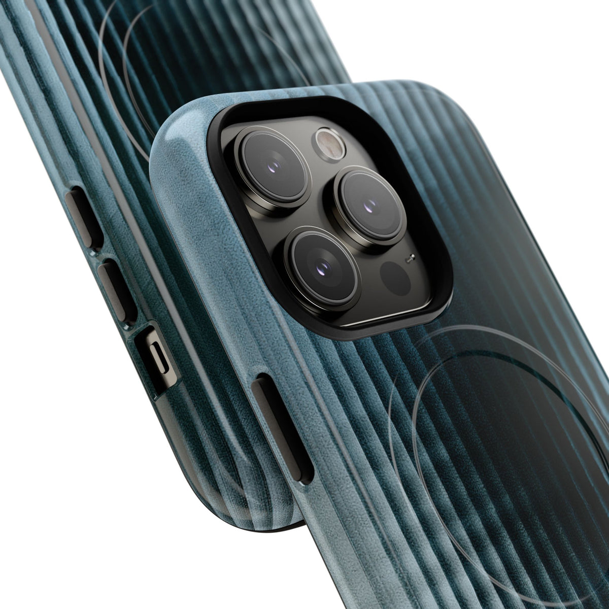 Blue Tough 2.0 Magsafe Phone Case for iPhone - Glacial Reeded Glass