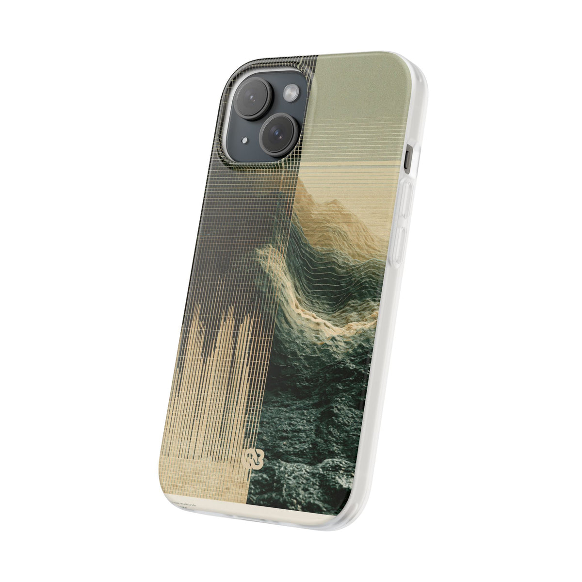 Beige Lite Phone Case for iPhone - Veridian Data Ridge